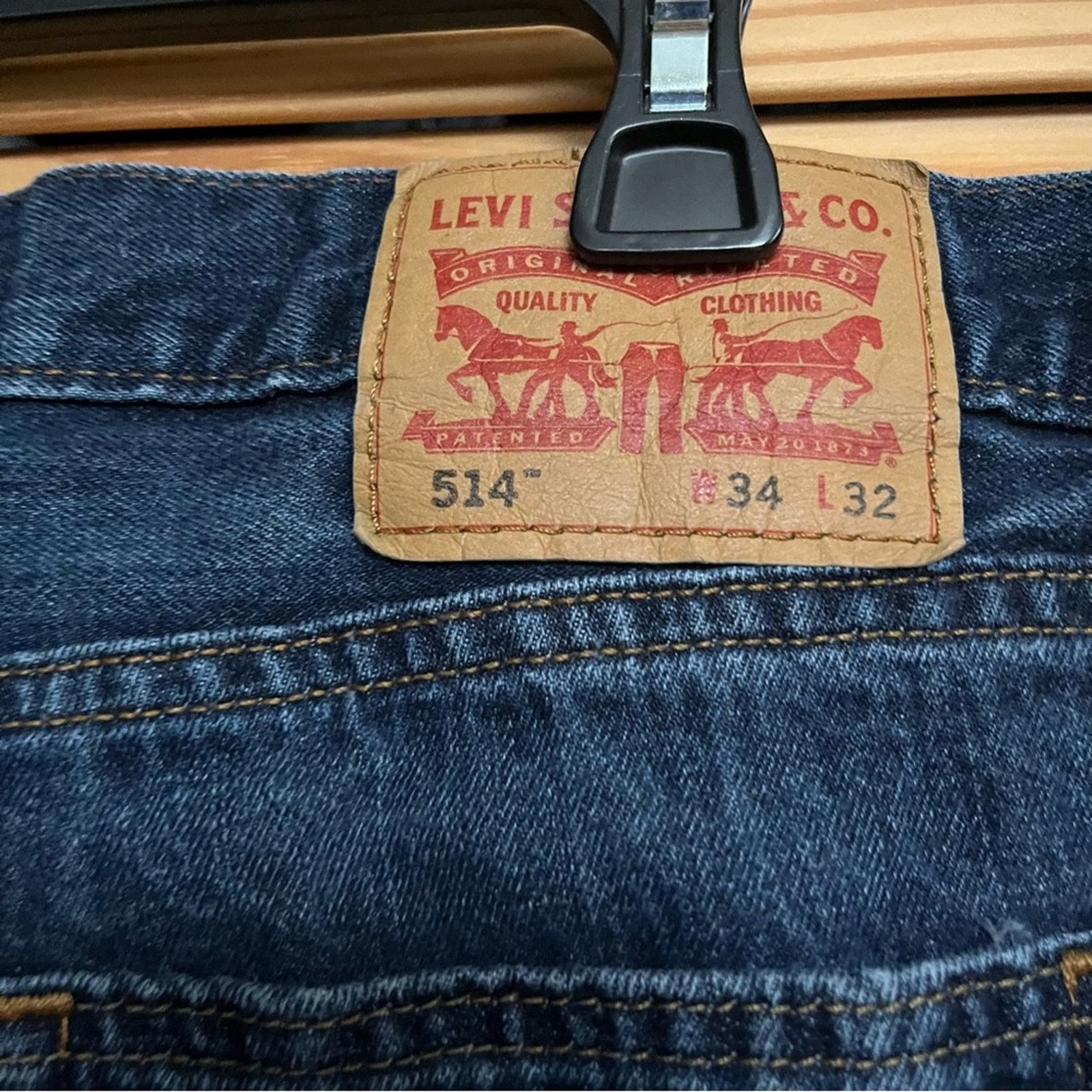 Levi's Levis 514 Jeans Mens W34 L32 Blue Denim Stretch Straight Size US 34 / EU 50 - 4 Thumbnail