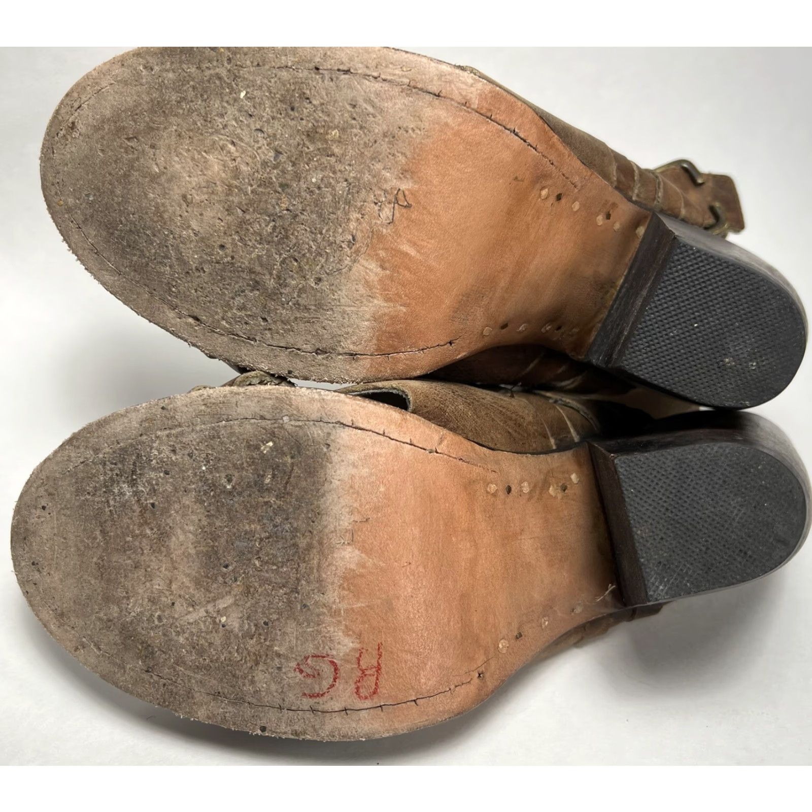 FREEBIRD Freebird By Steven Eagle Booties Size 7 Peep Toe Leather Brown Women Size US 7 / IT 37 - 6 Thumbnail