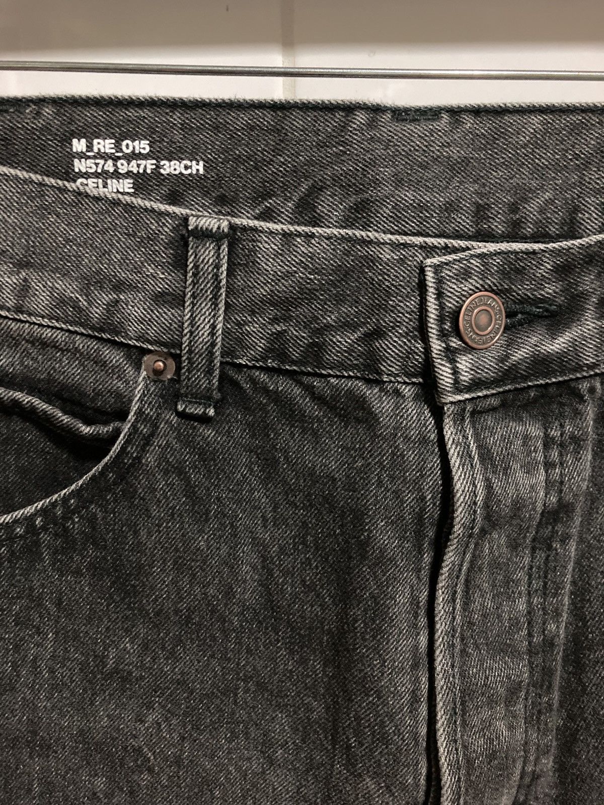 Celine CELINE by Hedi Slimane RE_015 SS23 Charcoal Wash Kurt Jeans ...