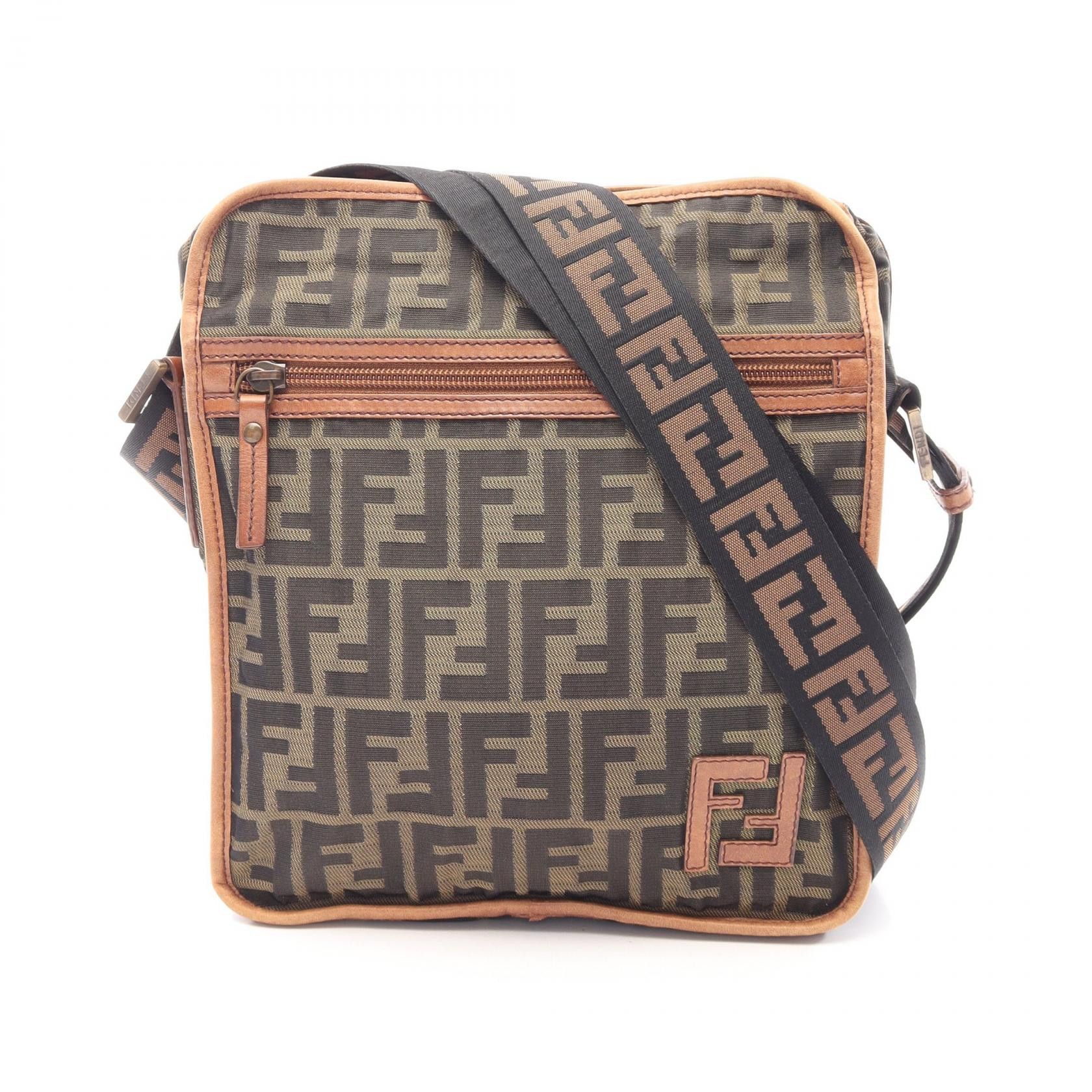Fendi Fendi Fendi Zucca Canvas Leather Shoulder Bag Textile Shoulder Bag 7VA152 DUTY FREE for USA Size ONE SIZE - 1 Thumbnail