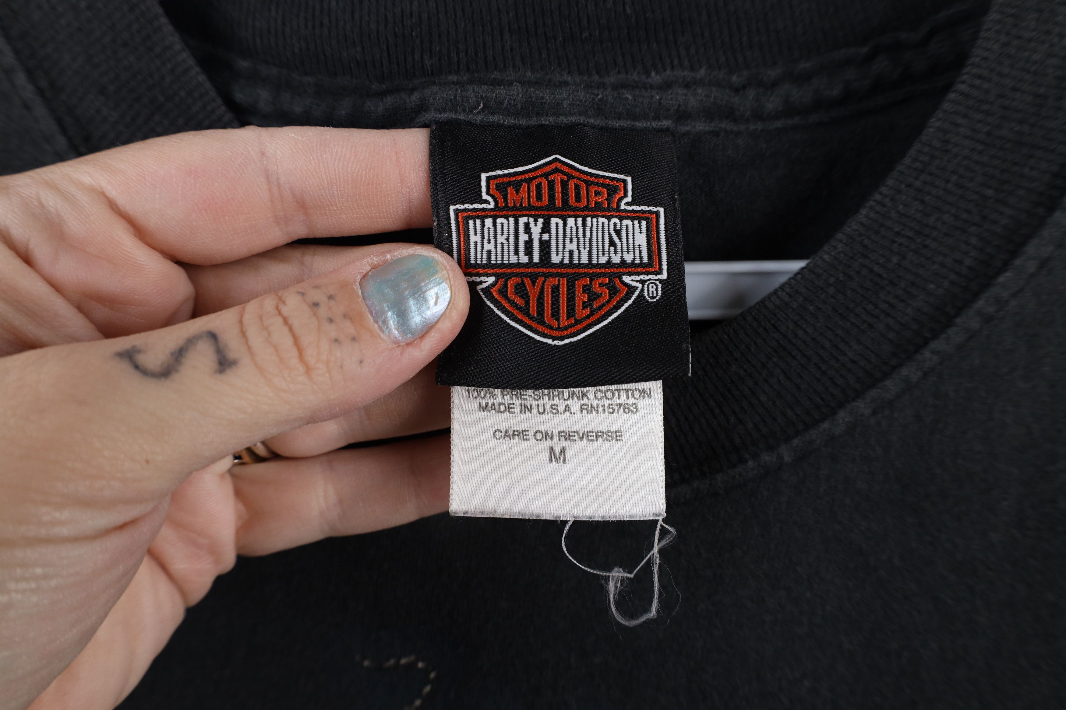 Harley Davidson × Vintage Vintage Harley Davidson Spell Out Steel Dragon T-Shirt USA Size US M / EU 48-50 / 2 - 5 Thumbnail