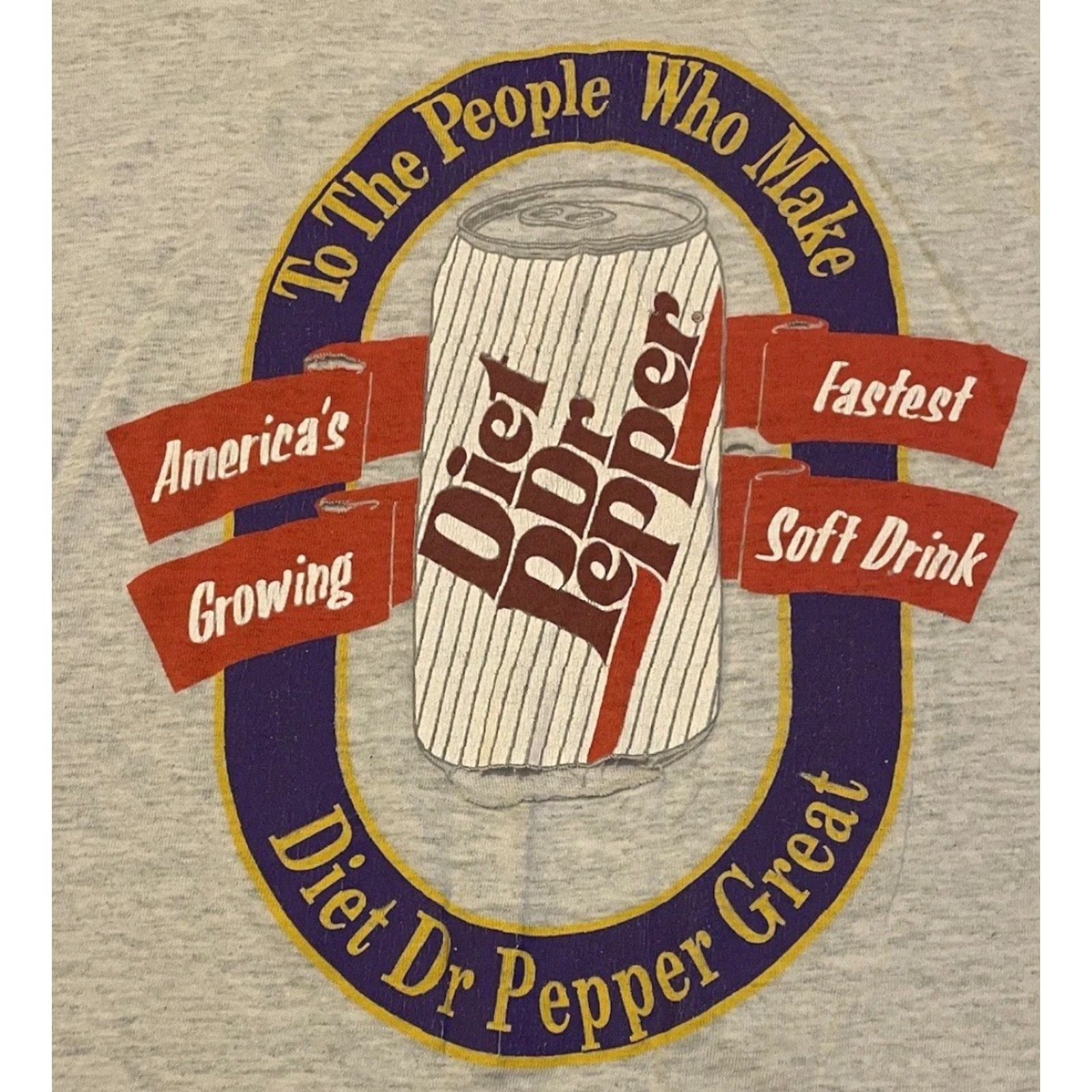 Vintage VINTAGE 90s Diet Dr Pepper Thrashed Faded Promo Shirt L Gray Coca Cola Coke Grunge Graphic Tee Men Short Sleeve Crew Neck Ghost Design Size US L / EU 52-54 / 3 - 3 Thumbnail