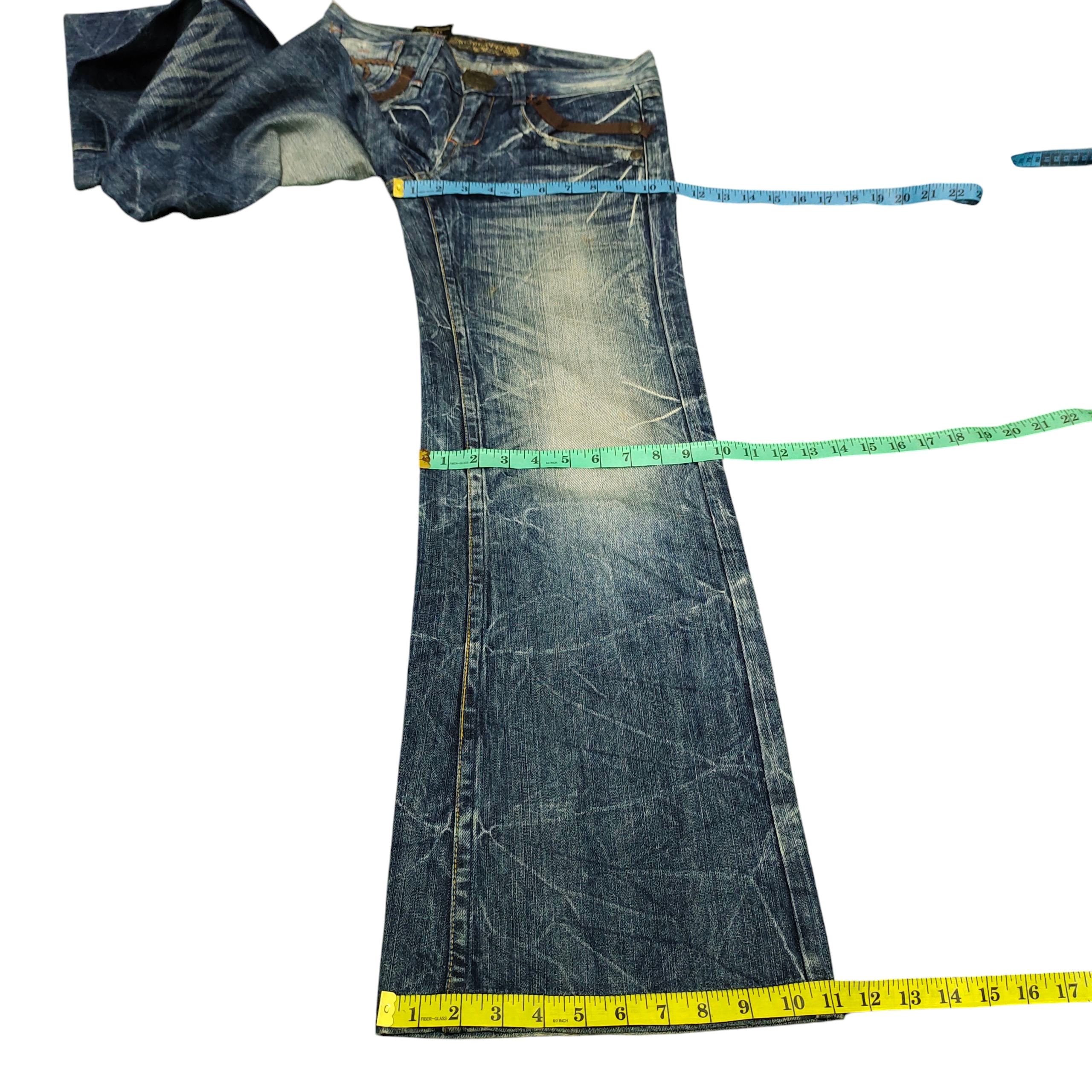 If Six Was Nine Flare Jeans Red Pepper Clawmark Distres Bootcut Low Rise Y2k Size US 28 / EU 44 - 20 Thumbnail