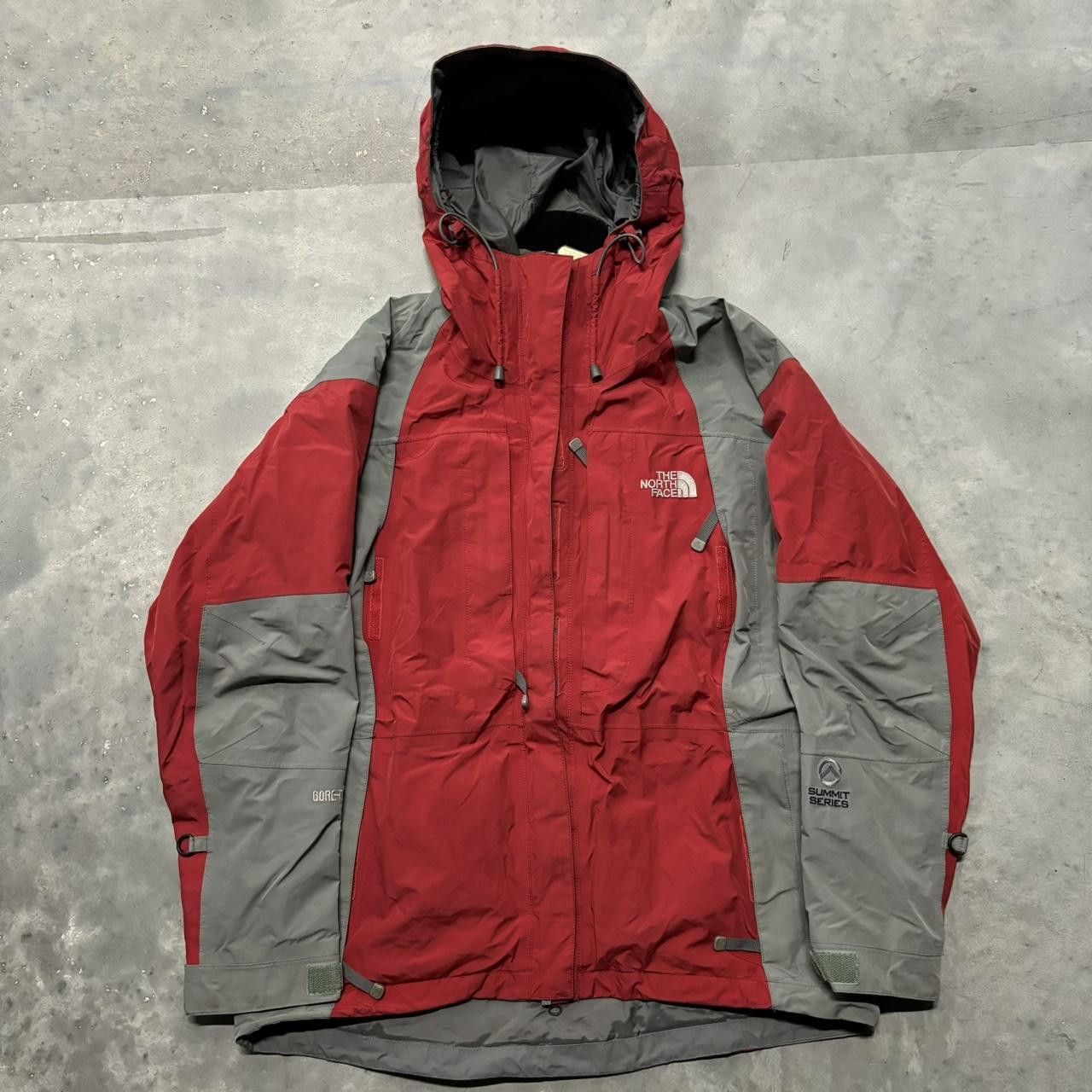 The North Face × Vintage The North Face Red Summit Series Gore-Tex Hooded Zip Up Jacket! Size S / US 4 / IT 40 - 1 Thumbnail