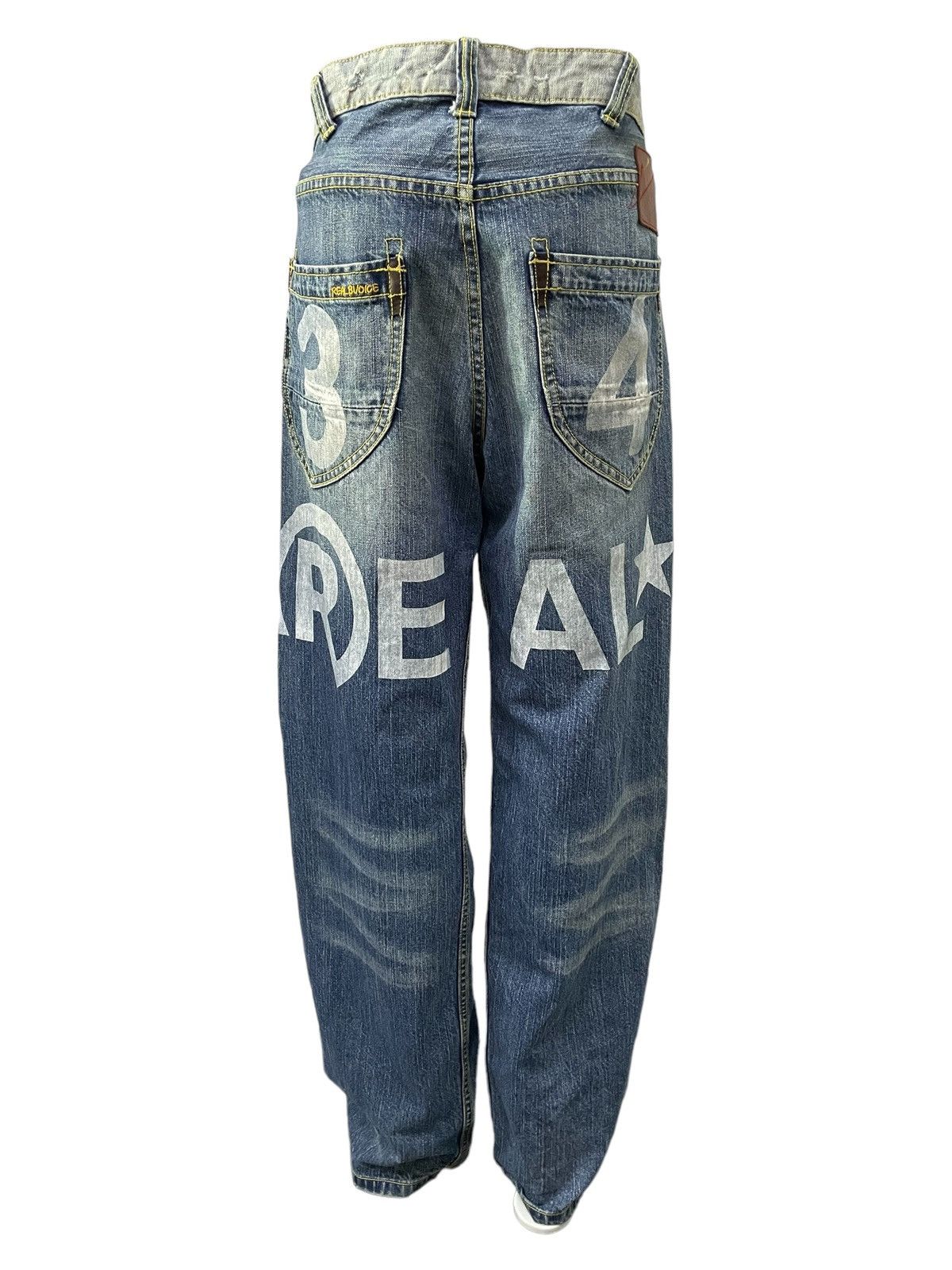 Artful Dodger × Ed Hardy Real Bvoice Painted Dirty Baggy Loose Jeans Size US 34 / EU 50 - 4 Thumbnail