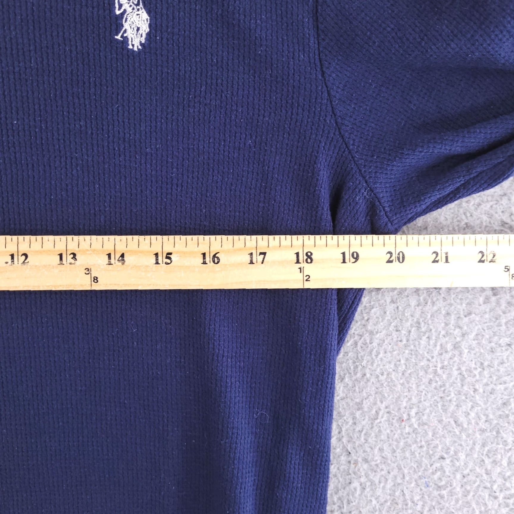 Vintage US Polo ASSN Shirt Mens Large Blue Thermal Waffle Sleep Lounge Long Sleeve Size US L / EU 52-54 / 3 - 5 Thumbnail