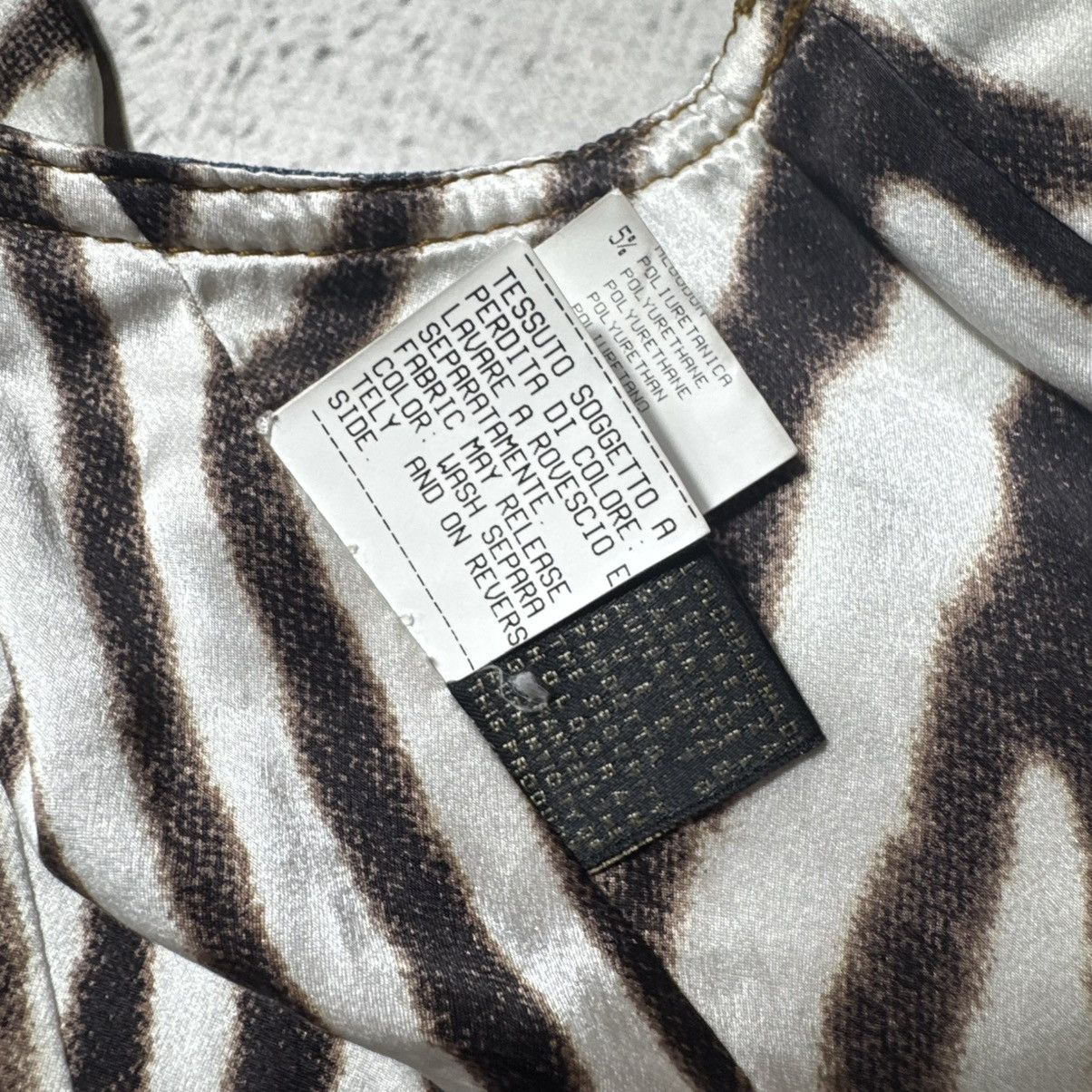 Roberto Cavalli light denim vest roberto cavalli big logo tigers pattern Size S / US 4 / IT 40 - 9 Thumbnail