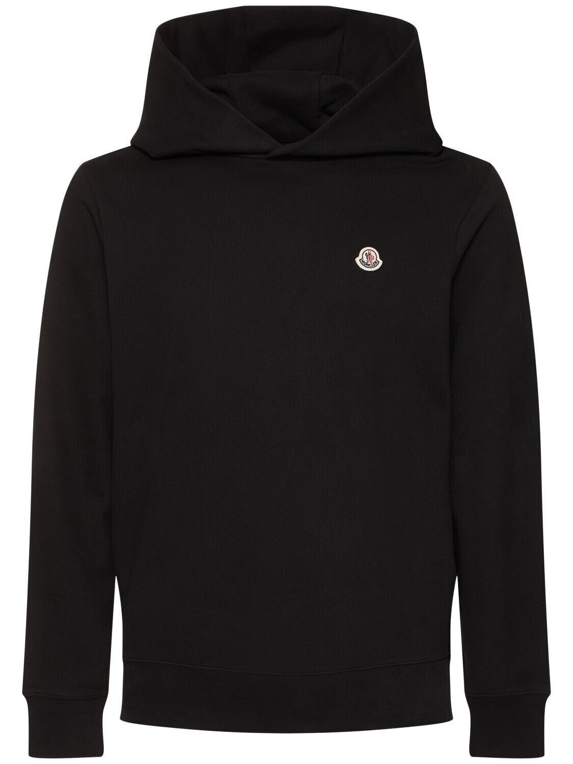 MONCLER $680 Men's Black Cotton Hoodie New M