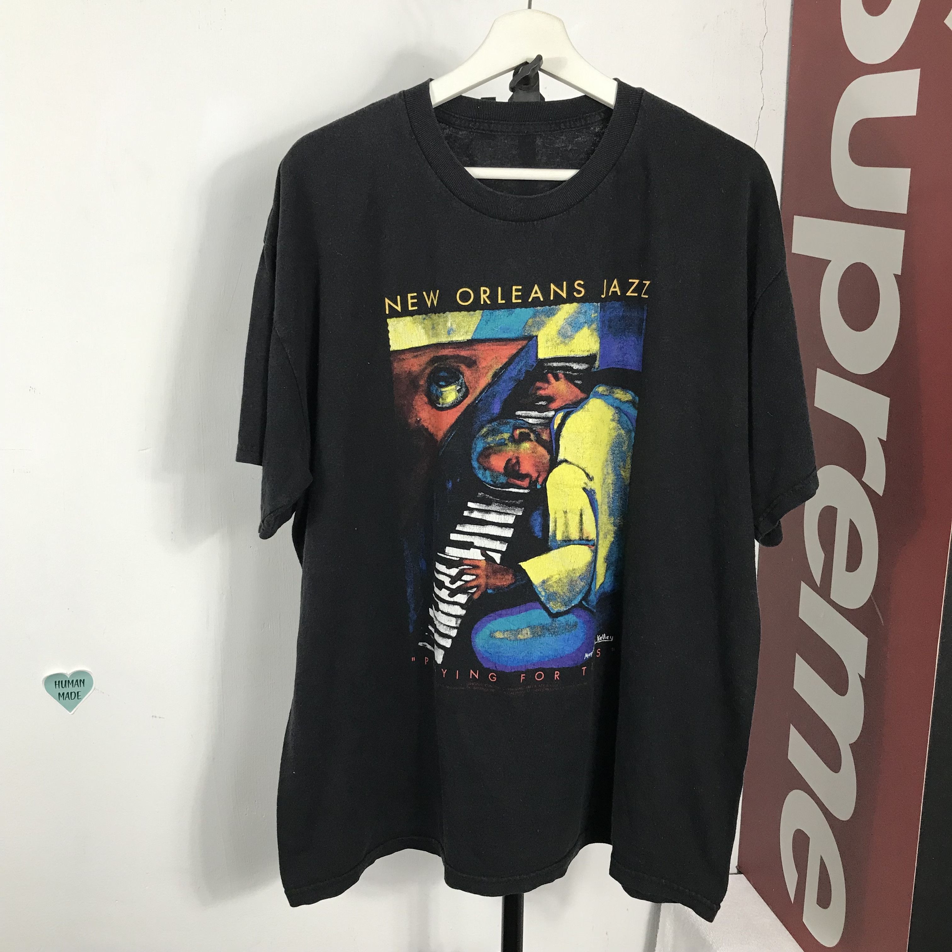 Jazz Cartier Vintage Rap Shirt New Orleans Jazz margarate slade 1994 Size US XL / EU 56 / 4 - 1 Thumbnail