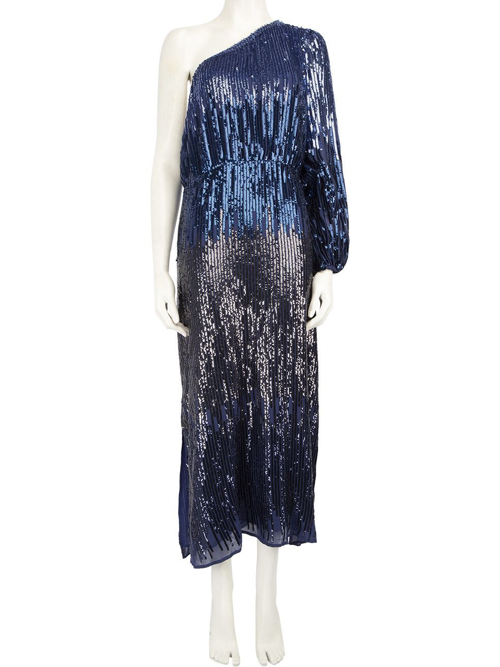 RIXO Blue Sequinned Maxi Dress Size XL / US 12-14 / IT 48-50 - 1 Thumbnail