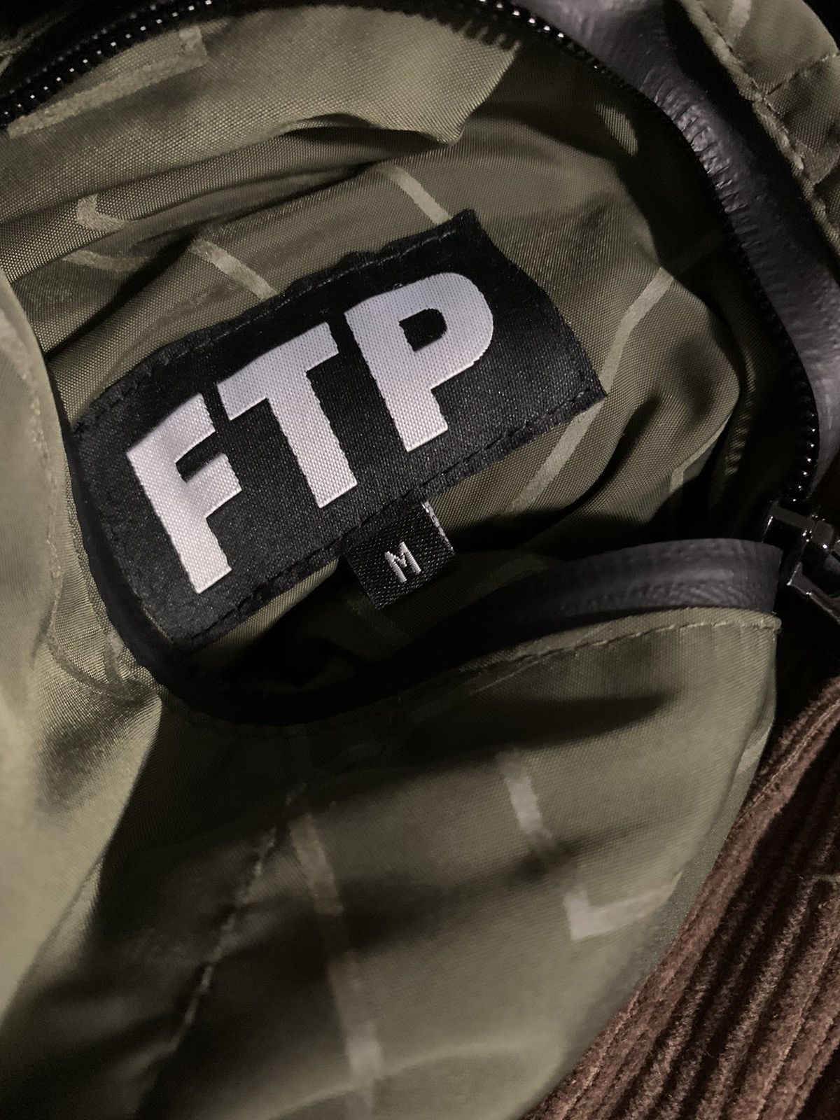 Fuck The Population FTP Corduroy Puffer Jacket (Brown/Green) Size US M / EU 48-50 / 2 - 6 Thumbnail