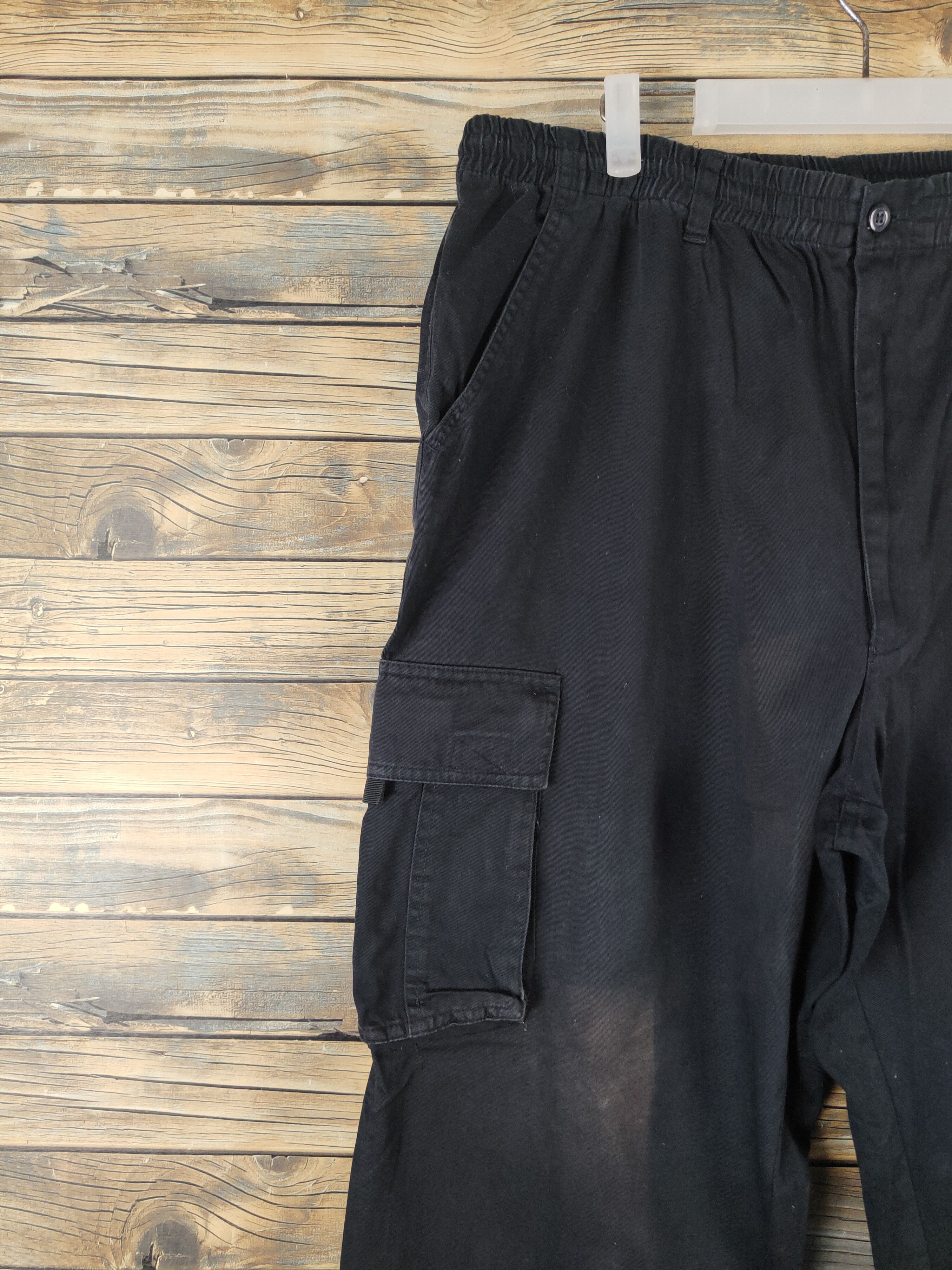 Japanese Brand DL Japanese Brand Black Multipocket Cargo Pants #1373 Size US 35 - 3 Thumbnail