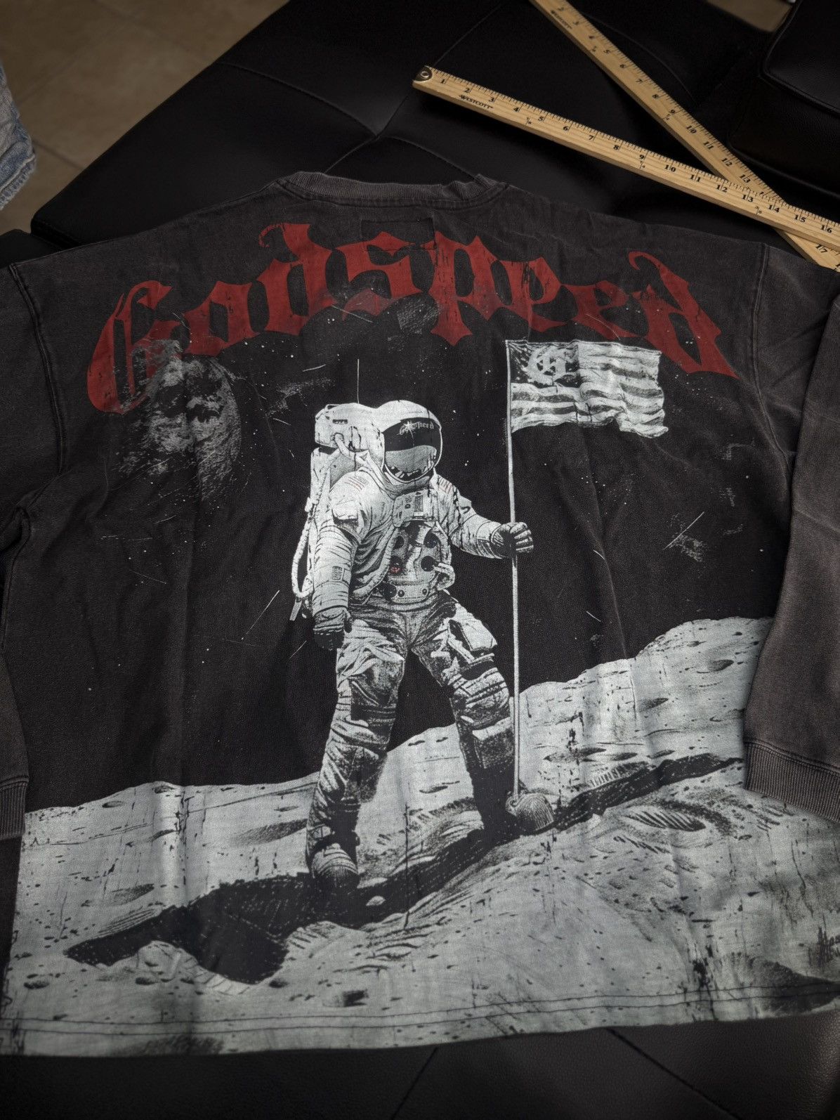 Godspeed Godspeed Moon Astronaut L/S Tee Shirt Size XL (NEW) Size US XL / EU 56 / 4 - 8 Thumbnail