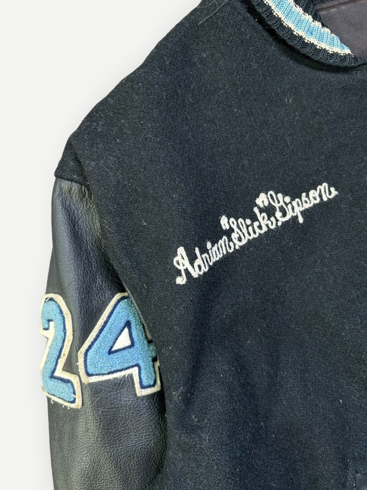 Vintage 90s Varsity Jacket USA Albion Award Leather