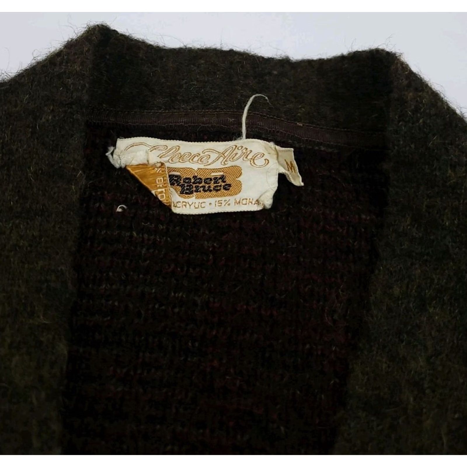 Vintage VINTAGE Robert Bruce Mohair Blend Pattern Knit Cardigan Sweater Men S Green 60s Shaggy Retro Size US S / EU 44-46 / 1 - 4 Thumbnail