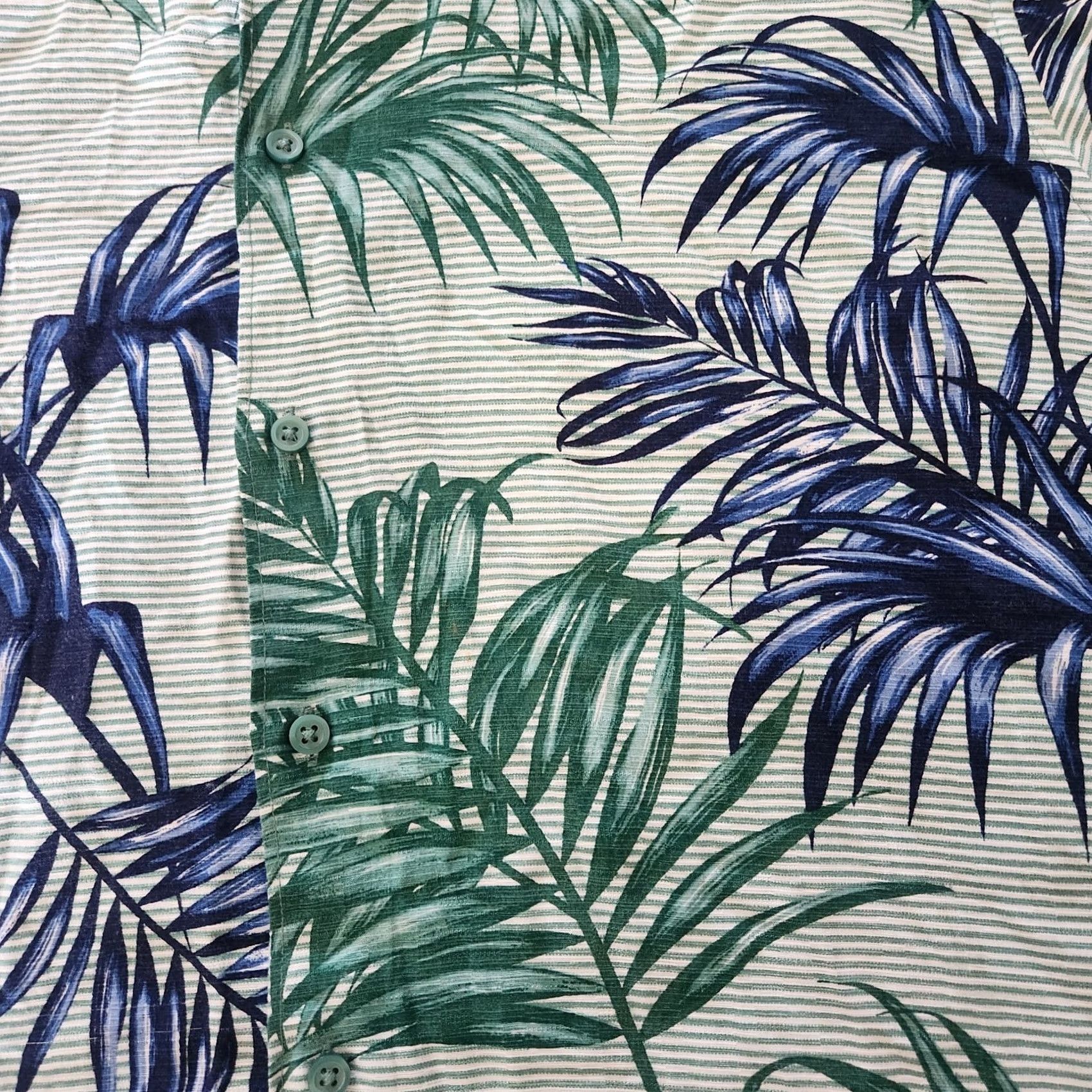 Cubavera Cubavera Hawaiian Shirt Mens XXL Tropical Palms AOP Blue Green Beach Size US XXL / EU 58 / 5 - 3 Thumbnail