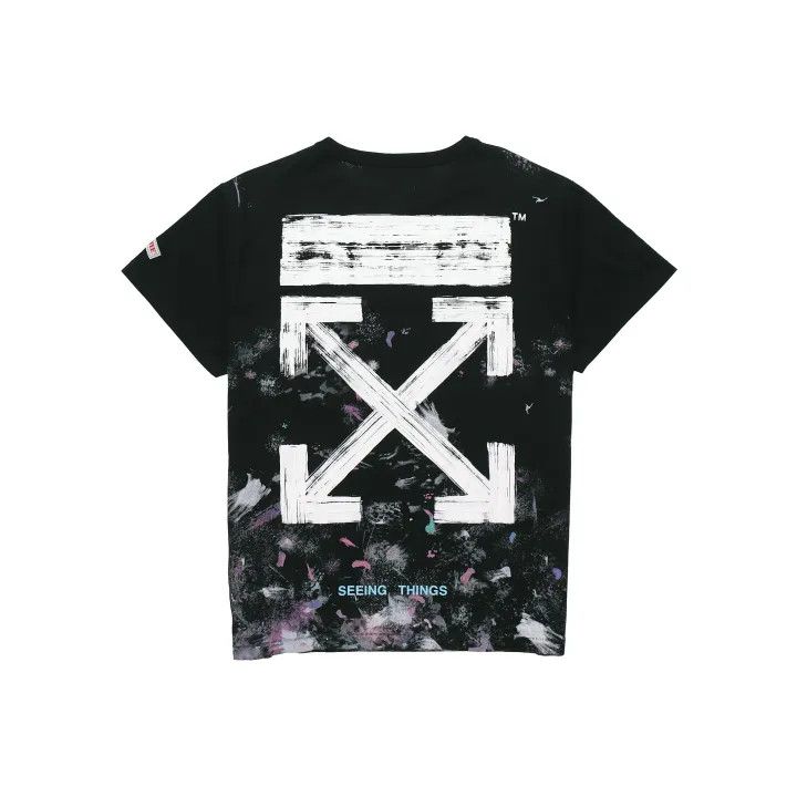 Off-White Off-White Black Short Sleeve Classic T-Shirt 0079 Size US L / EU 52-54 / 3 - 1 Thumbnail