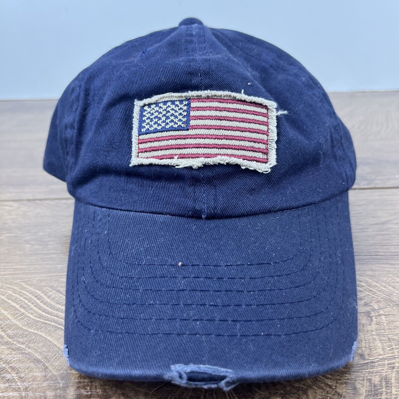 Other American Flag Patch Hat USA Flag Hat Blue Adjustable Hat Blu Size ONE SIZE - 1 Thumbnail