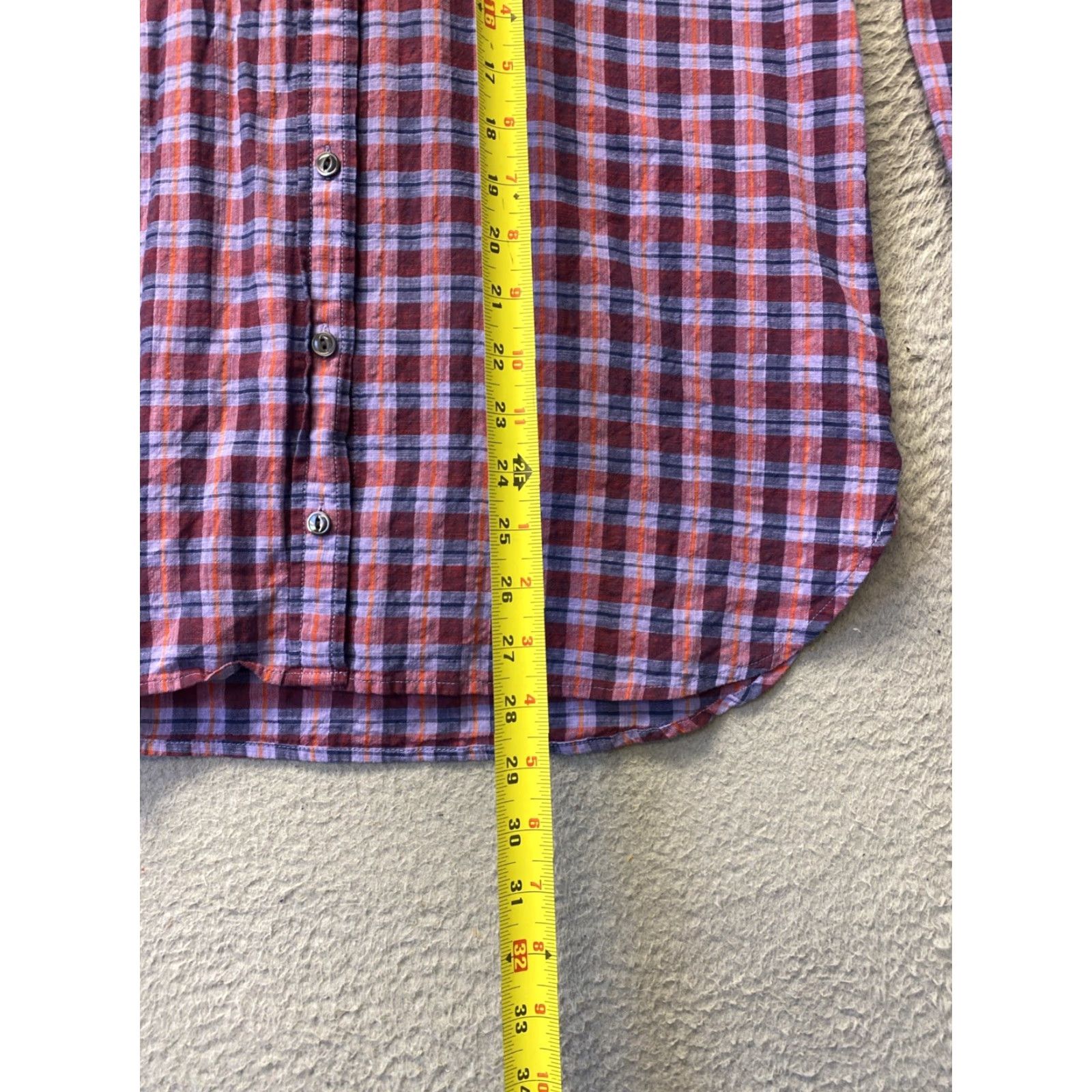 J.Crew J. Crew Button Shirt Women’s 10 Check Purple Lightweight top /161-8 Size L / US 10 / IT 46 - 6 Thumbnail