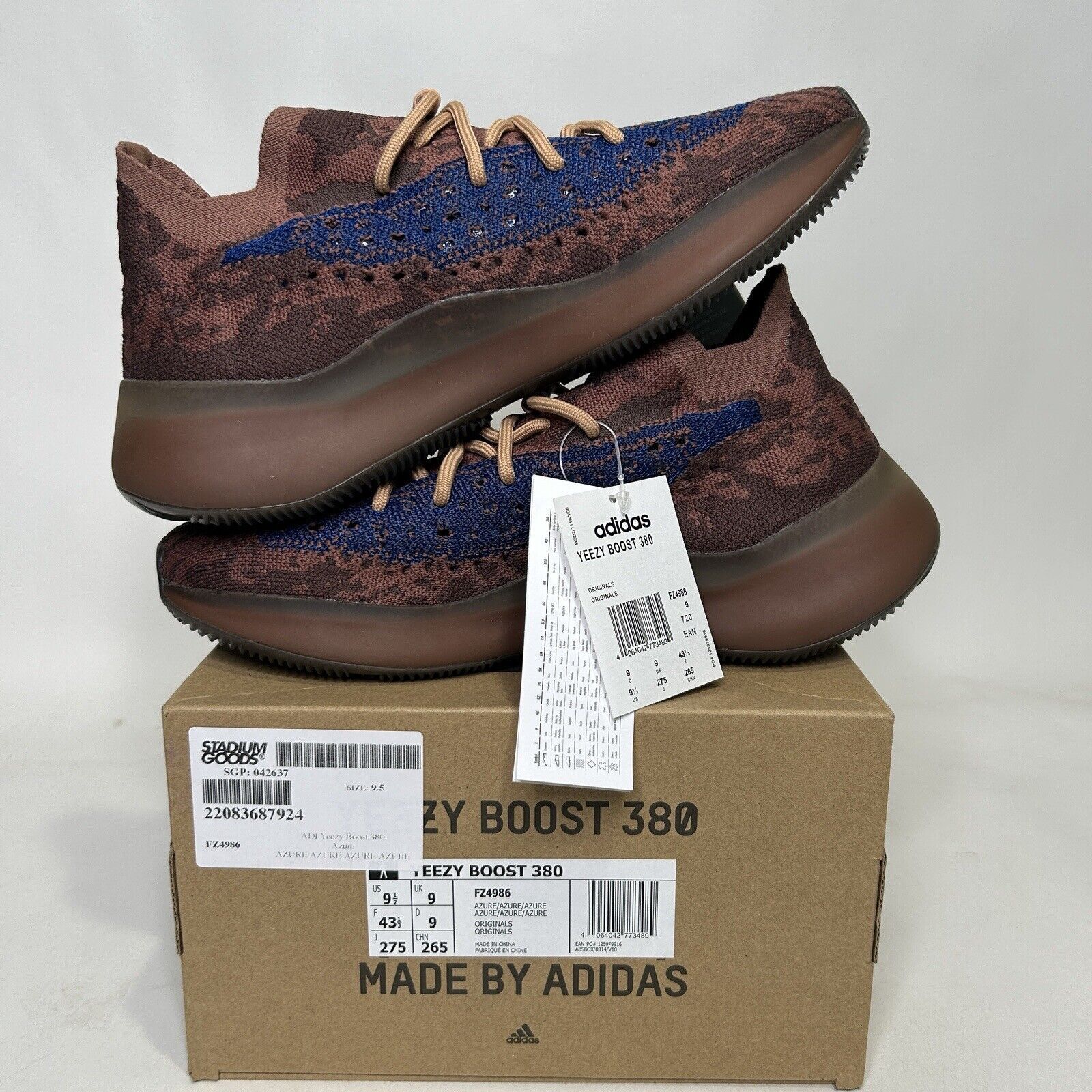 Adidas Adidas Yeezy Boost 380 “Azure” 2024 Size US 9.5 / EU 42-43 - 3 Thumbnail