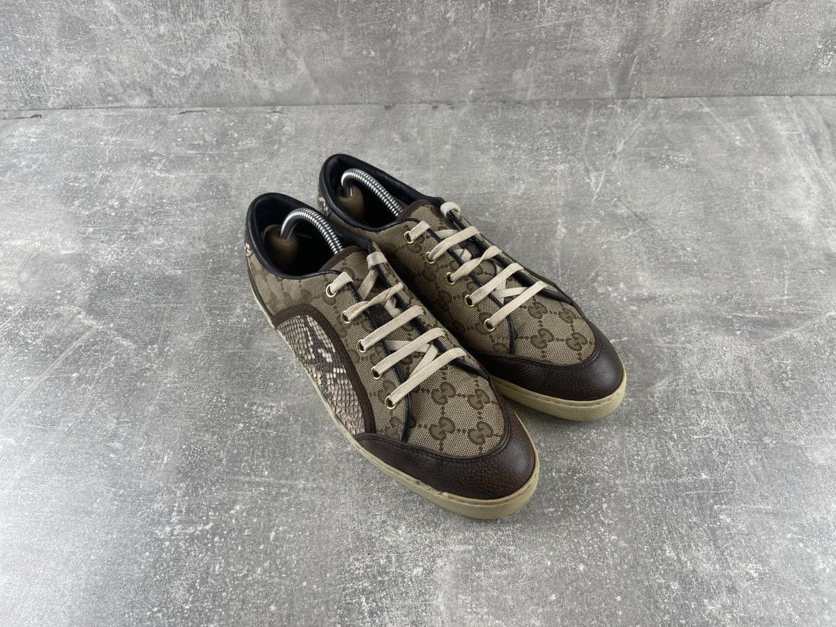 Gucci Gucci GG Supreme Guccissima Python Trim Sneakers Sneakers Size US 10 / IT 40 - 3 Thumbnail