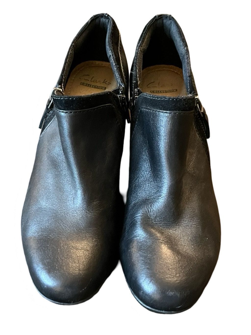 Clarks Clarks Cushion Black Zip Up Leather Booties Ankle Boots 8.5 Size US 8.5 / IT 38.5 - 2 Thumbnail