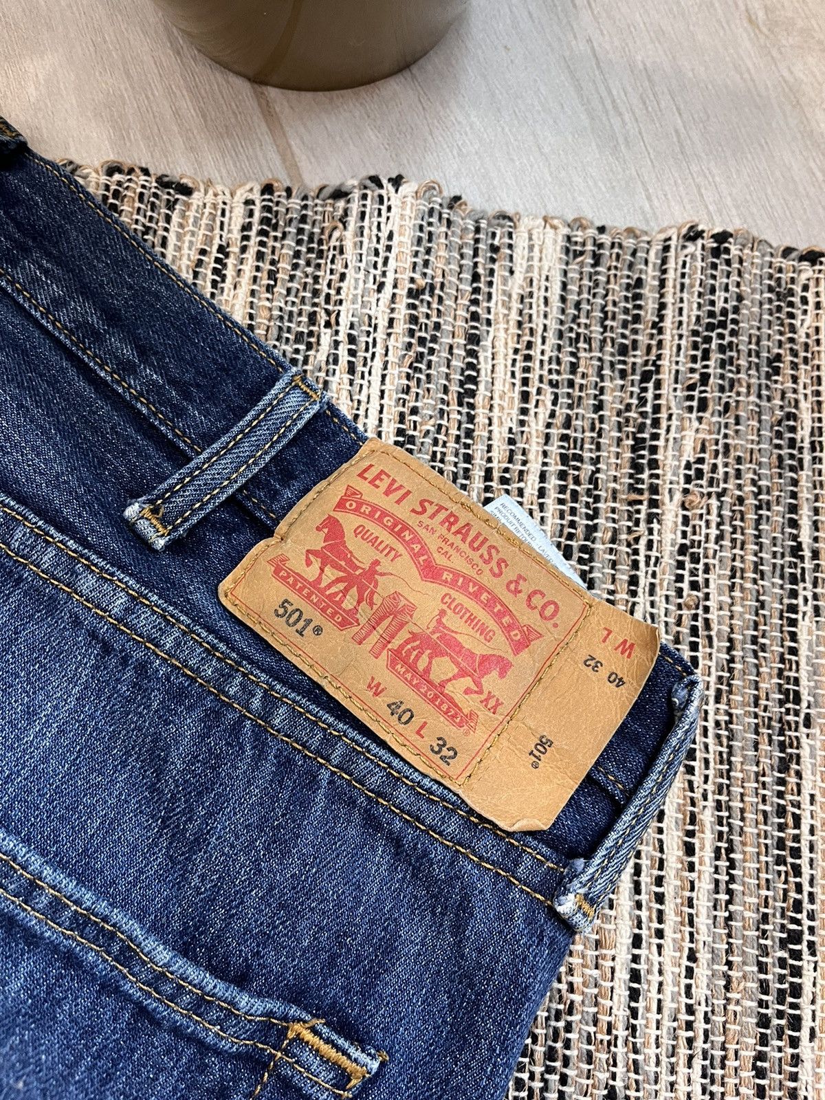 Levi's × Vintage Levis 501 denim jeans workwear distressed style Size US 40 / EU 56 - 11 Thumbnail