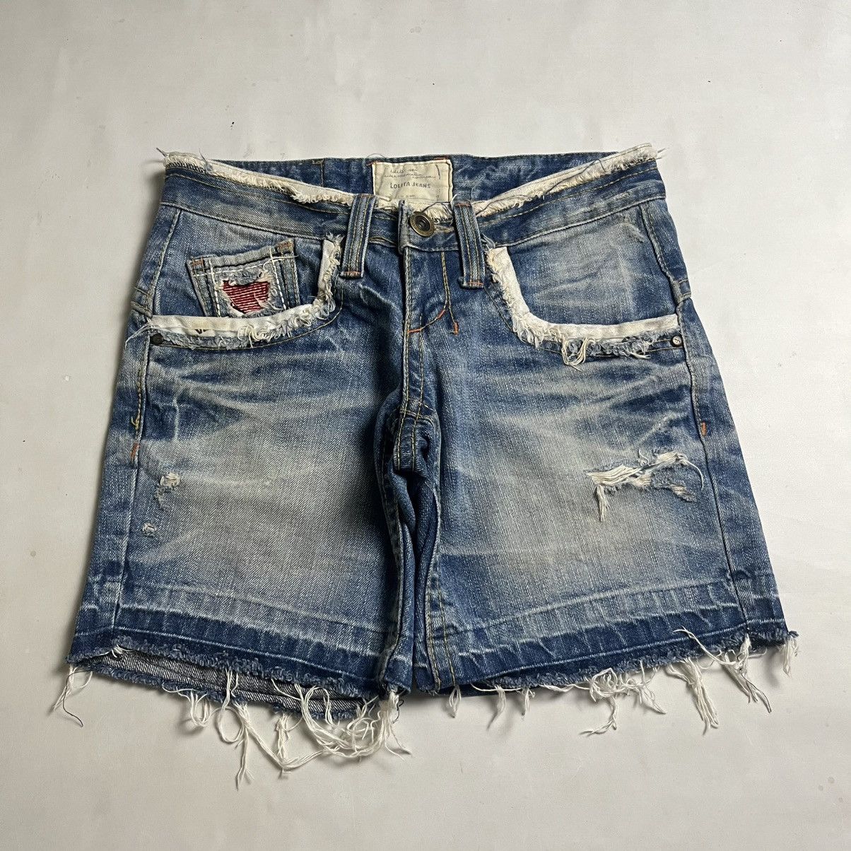 Le Grande Bleu (L.G.B.) Y2K Lolita Jeans distresss denim short Size 30" / US 8 / IT 44 - 1 Thumbnail