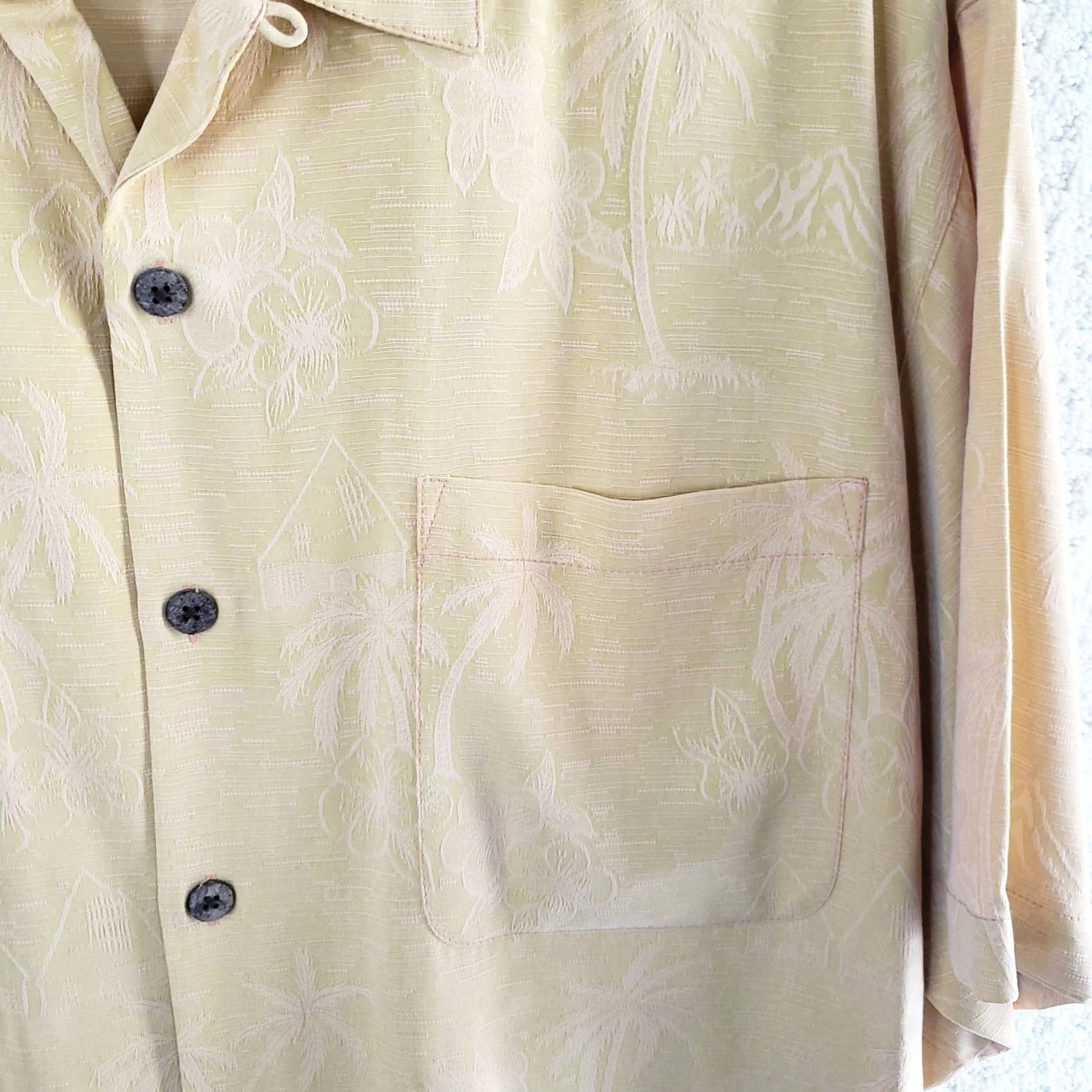 Tommy Bahama VINTAGE Tommy Bahama Shirt L Cantalope Silk Hawaiian Floral Golf Tropical Men's Size US L / EU 52-54 / 3 - 4 Thumbnail