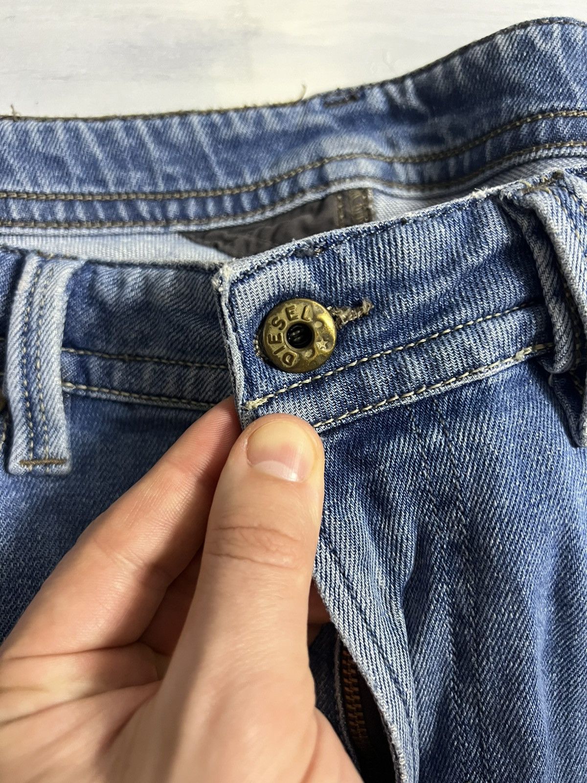 Diesel Rare Luxury Jeans Diesel Distressed Slim Skinny Size US 31 - 4 Thumbnail