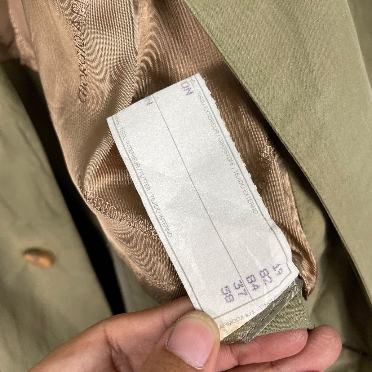 Giorgio Armani Vintage Giorgio Armani Soprabito Uom Trenchcoat Size US S / EU 44-46 / 1 - 20 Thumbnail