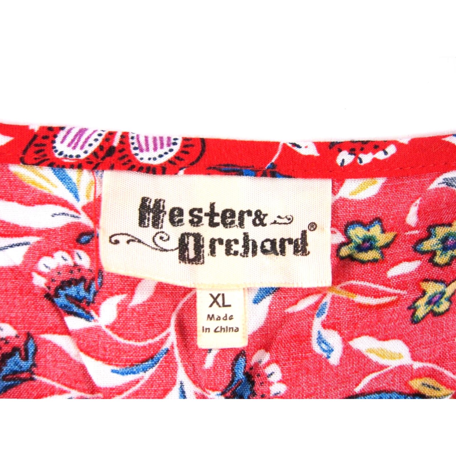 Anthropologie VINTAGE Hester & Orchard Anthropologie Rayon Red Blue Yellow Floral Sleeveless Blouse XL Size XL / US 12-14 / IT 48-50 - 3 Thumbnail
