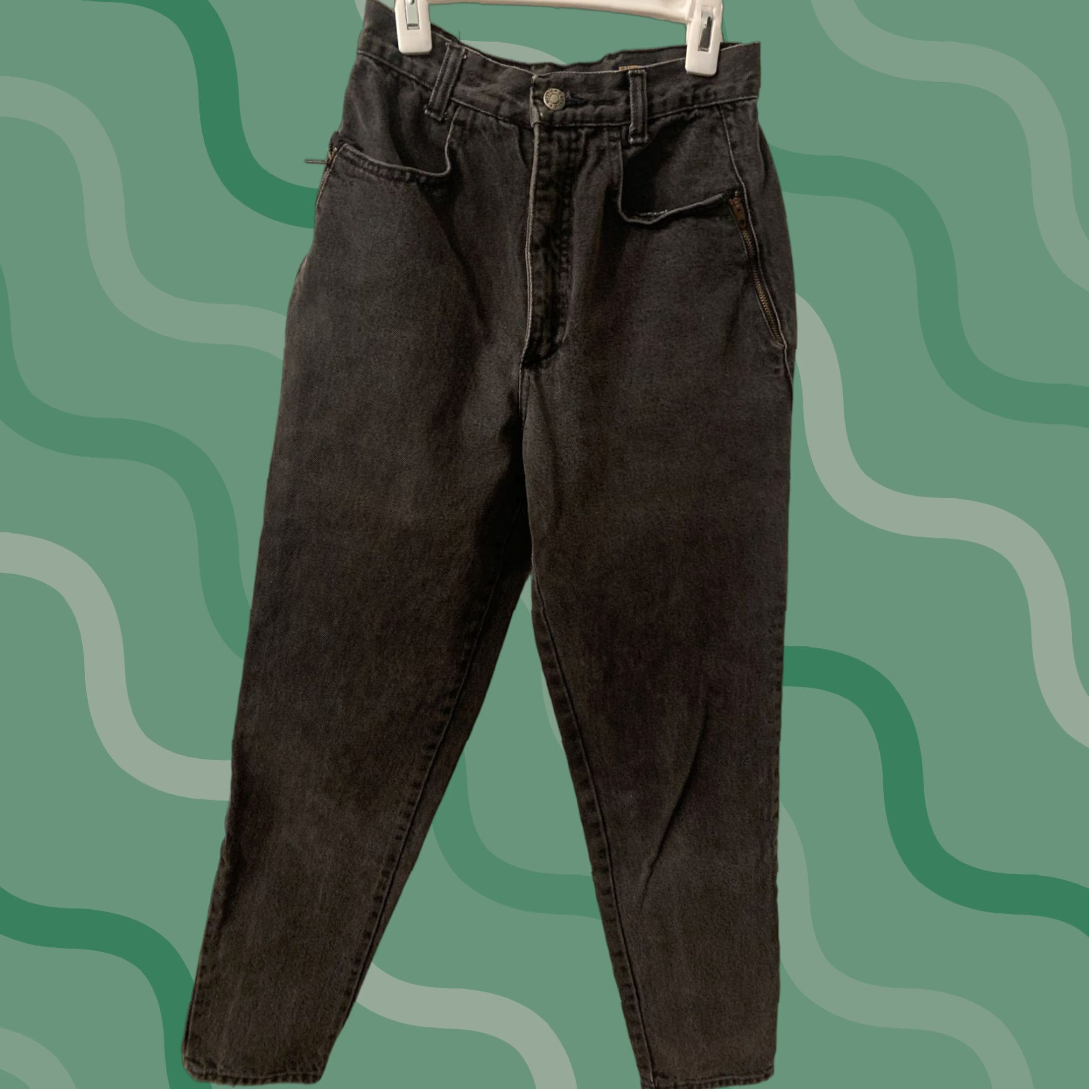 Calvin Klein VINTAGE Calvin Klein Skinny Jeans Womens Size 7/8 Black Faded Size 28" / US 6 / IT 42 - 1 Thumbnail