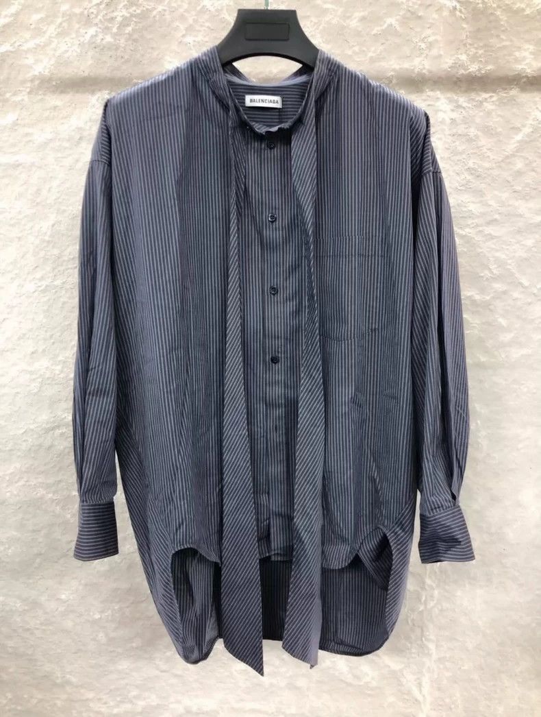 Balenciaga Balenciaga Back logo striped shirt 2505-Nextarrow Size US XXS / EU 40 - 4 Thumbnail