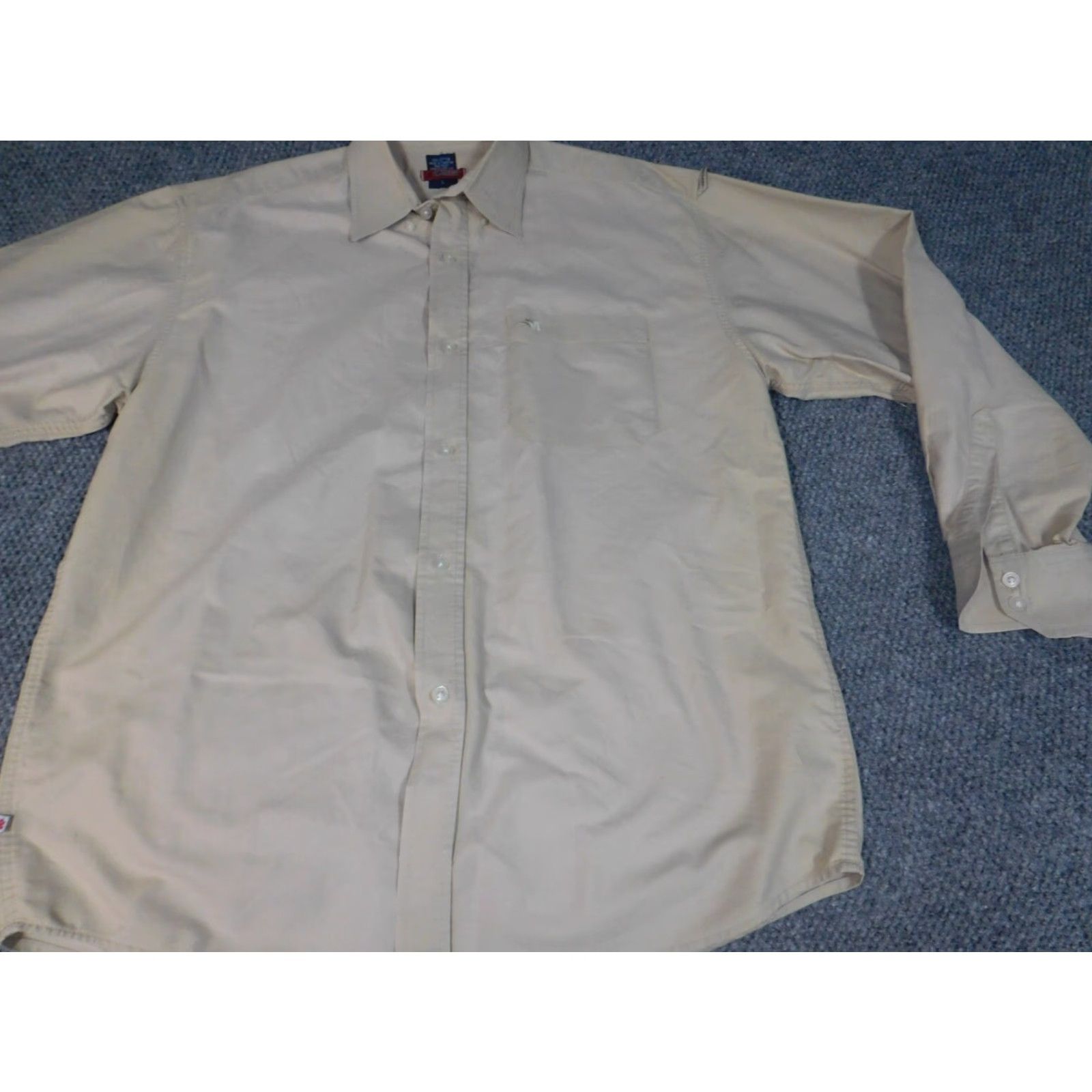 Vintage Mecca Mens Shirt Large Beige Button-Down Collared 2000s Slimming 90s Size US L / EU 52-54 / 3 - 3 Thumbnail