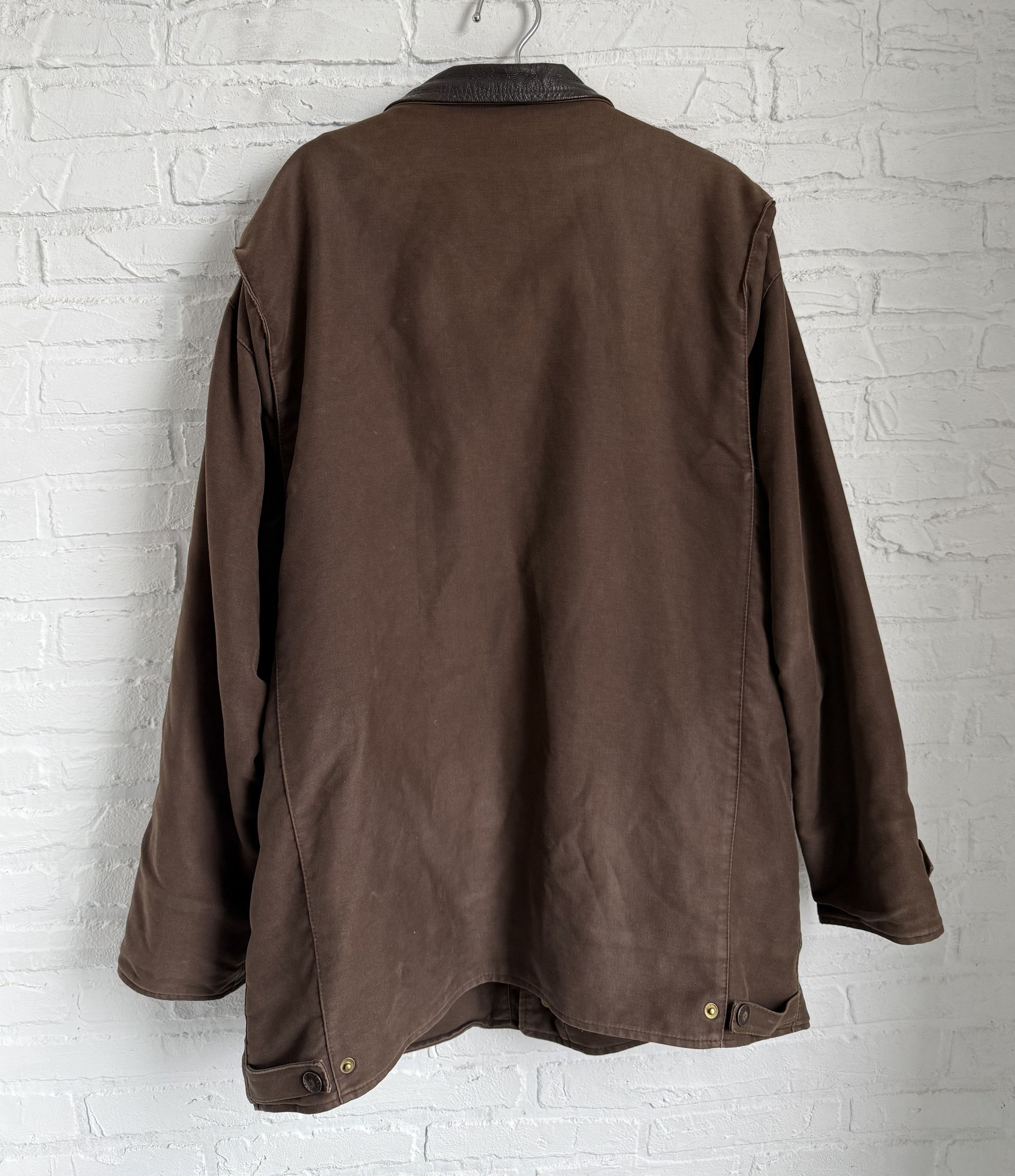 Barbour Vintage Barbour A783 Moleskin Jacket Brown Leather Collar Size US L / EU 52-54 / 3 - 21 Thumbnail