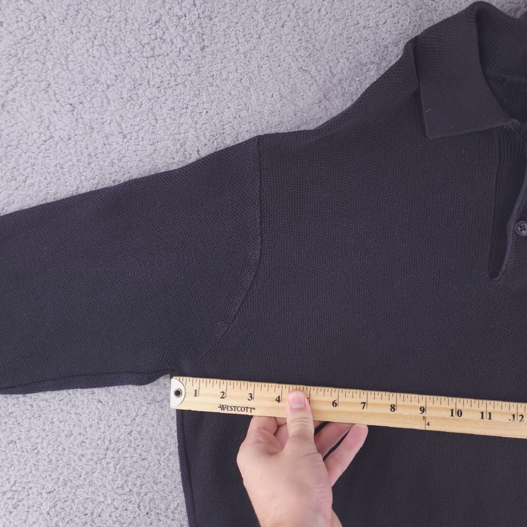 Polo Ralph Lauren VINTAGE Polo Ralph Lauren Sweater Mens XL Black Crest Collared Pullover Size US XL / EU 56 / 4 - 6 Thumbnail