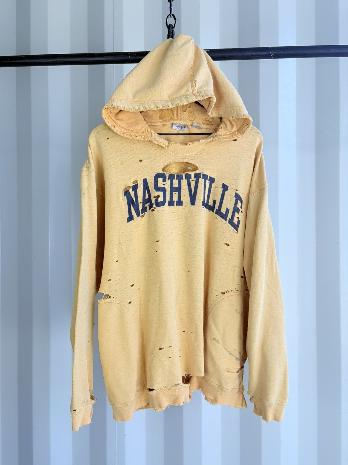 Vintage Thrashed Nashville Faded Sweatshirt Distressed ERD Grunge Size US XL / EU 56 / 4 - 2 Thumbnail