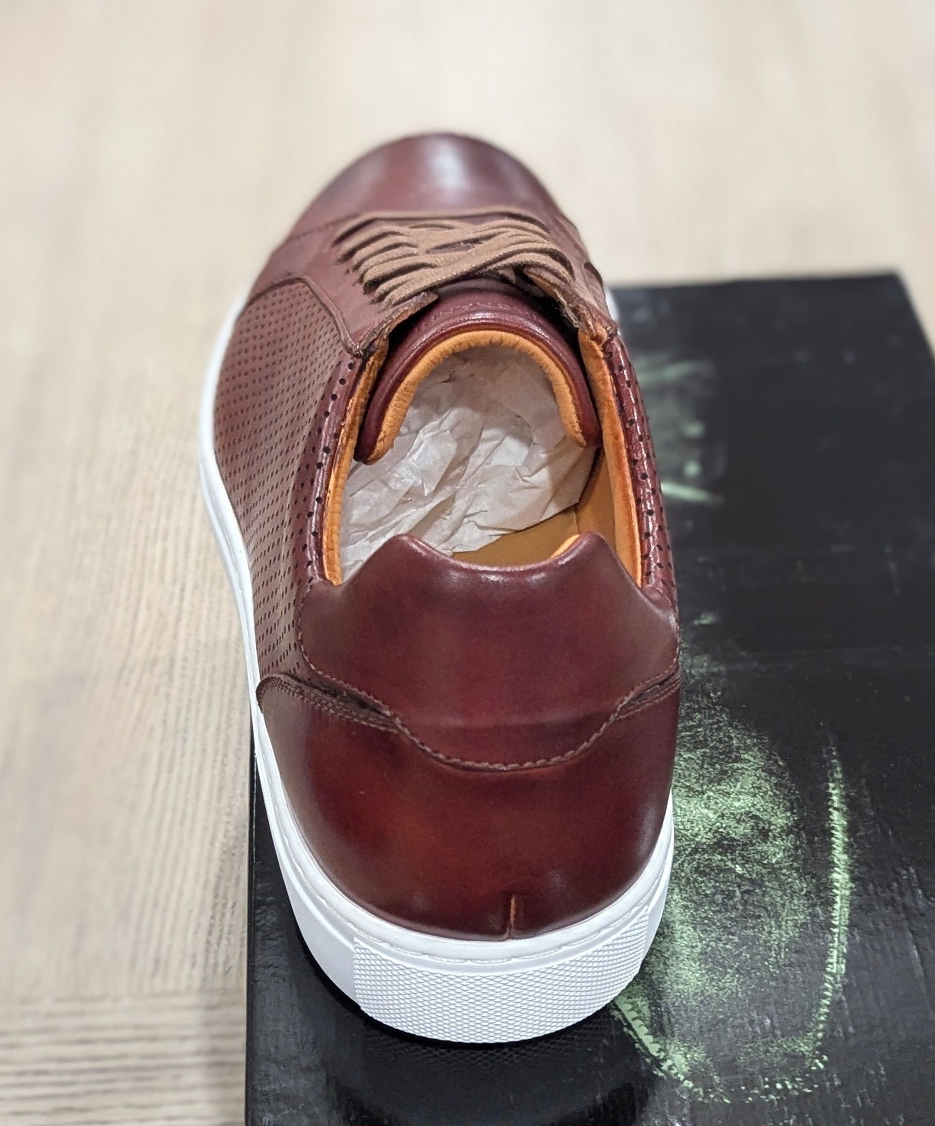 Magnanni Magnanni "Ashley" Leather Sneakers Cognac US 11.5 Size US 11.5 / EU 44-45 - 3 Thumbnail