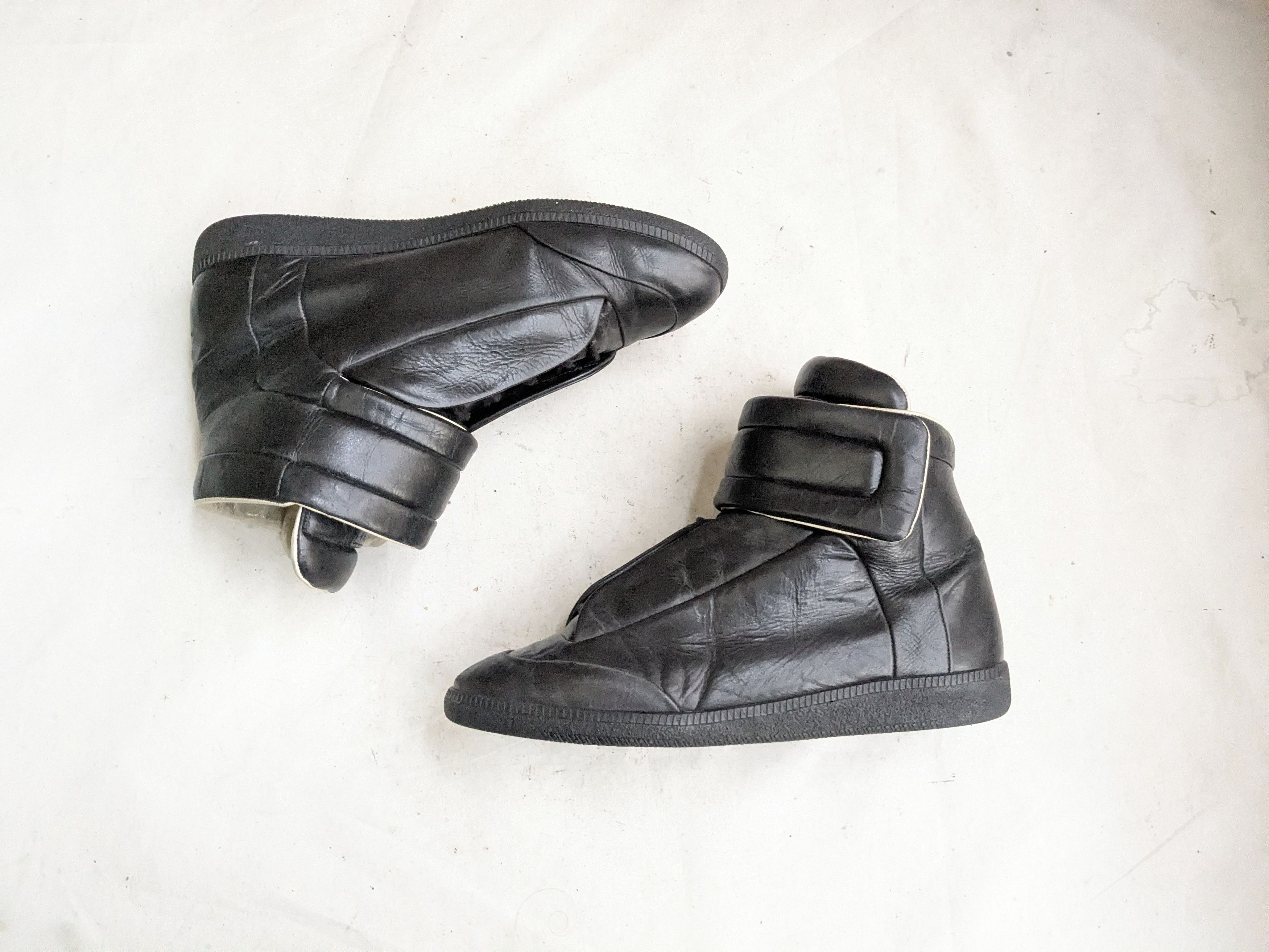 Maison Margiela Maison Margiela Future Black 12 45 High Tops Leather Size US 12 / EU 45 - 2 Thumbnail