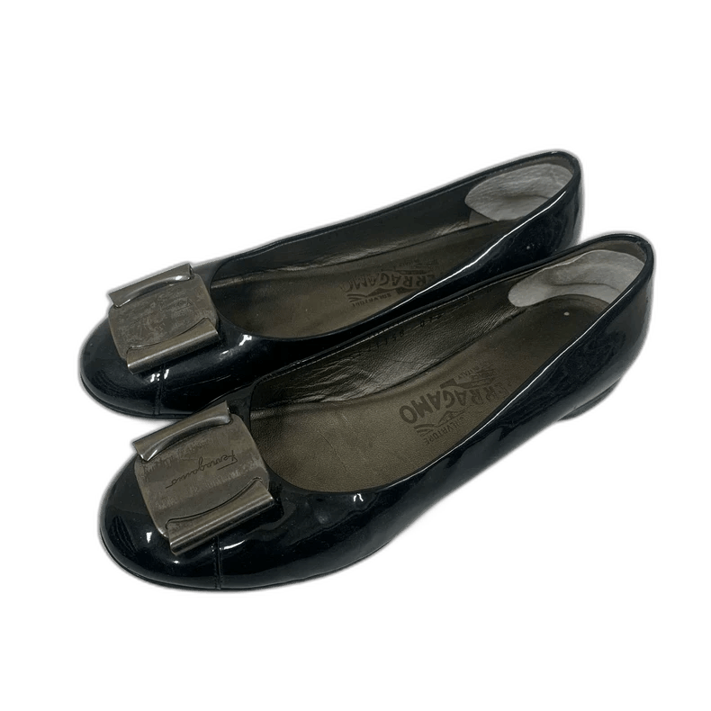 Salvatore Ferragamo Ferragamo Black Flat Shoes Size 5.5 Size US 5 / IT 35 - 1 Thumbnail
