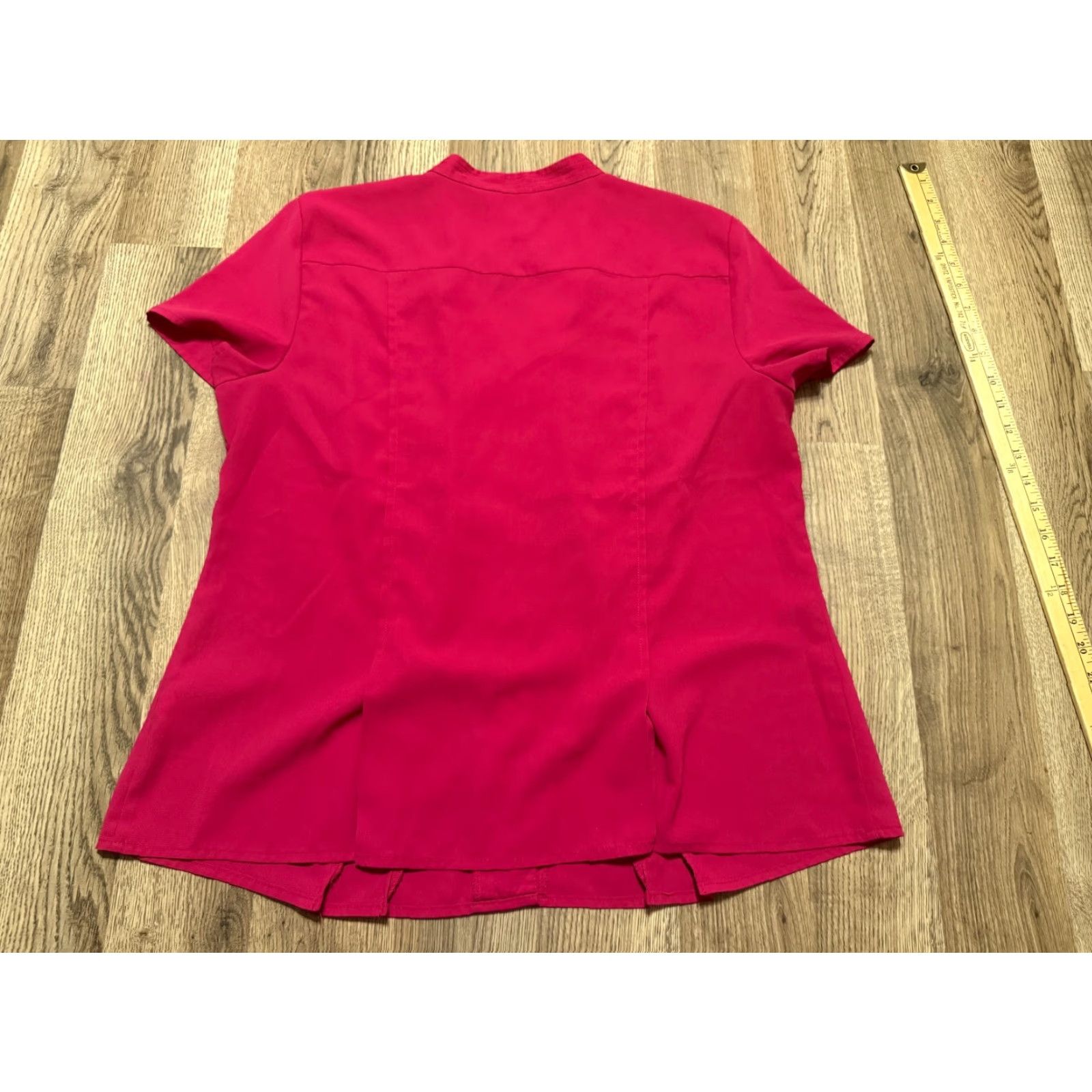 Vintage Dana Buchman Shirt Women L Red Short Sleeve Button-Up Vintage No Size L / US 10 / IT 46 - 2 Thumbnail
