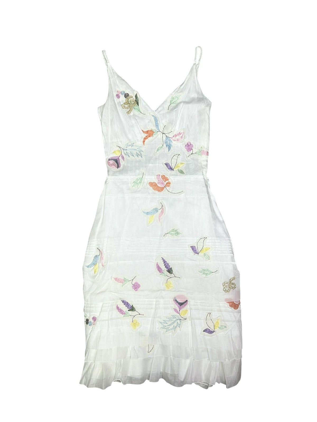 Prada 2004 Beaded Floral Dress Size S / US 4 / IT 40 - 4 Thumbnail
