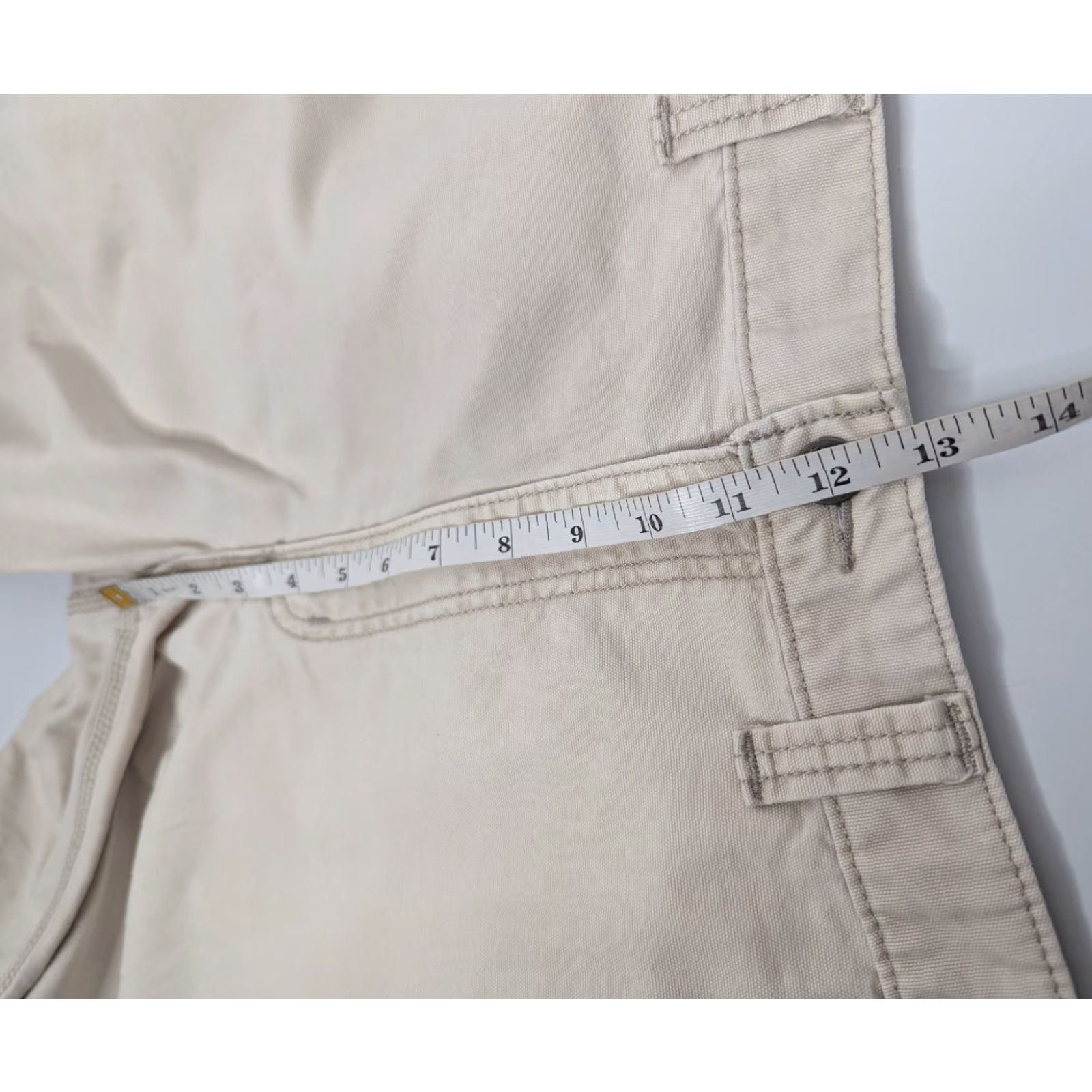 Carhartt Carhartt Relaxed Fit Shorts Mens 44 Light Beige Canvas Workwear 101167 Cargo Pocket Shorts Mens Size 44 Beige Canvas Workwear Size US 44 / EU 60 - 7 Thumbnail