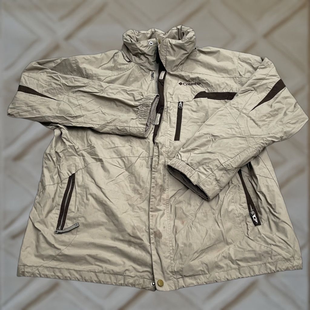 Vintage Columbia Interchange Jacket Mens XL Brown Nylon Full Zip Pocket Outdoor Hiking Size US XL / EU 56 / 4 - 1 Thumbnail