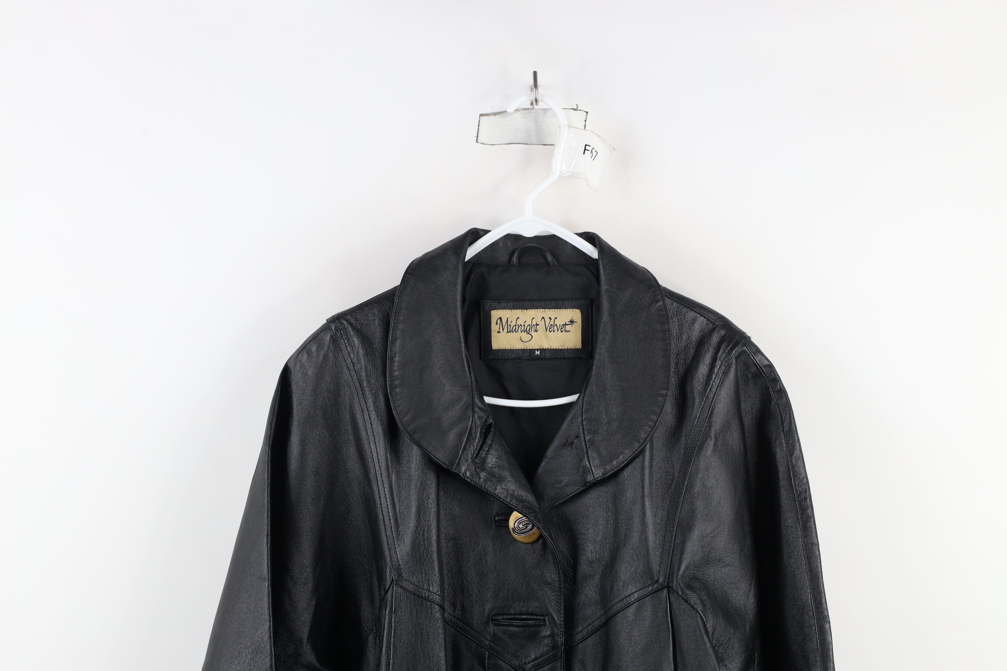 Vintage Vintage 90s Streetwear Goth Leather Trench Coat Black Size M / US 6-8 / IT 42-44 - 2 Thumbnail