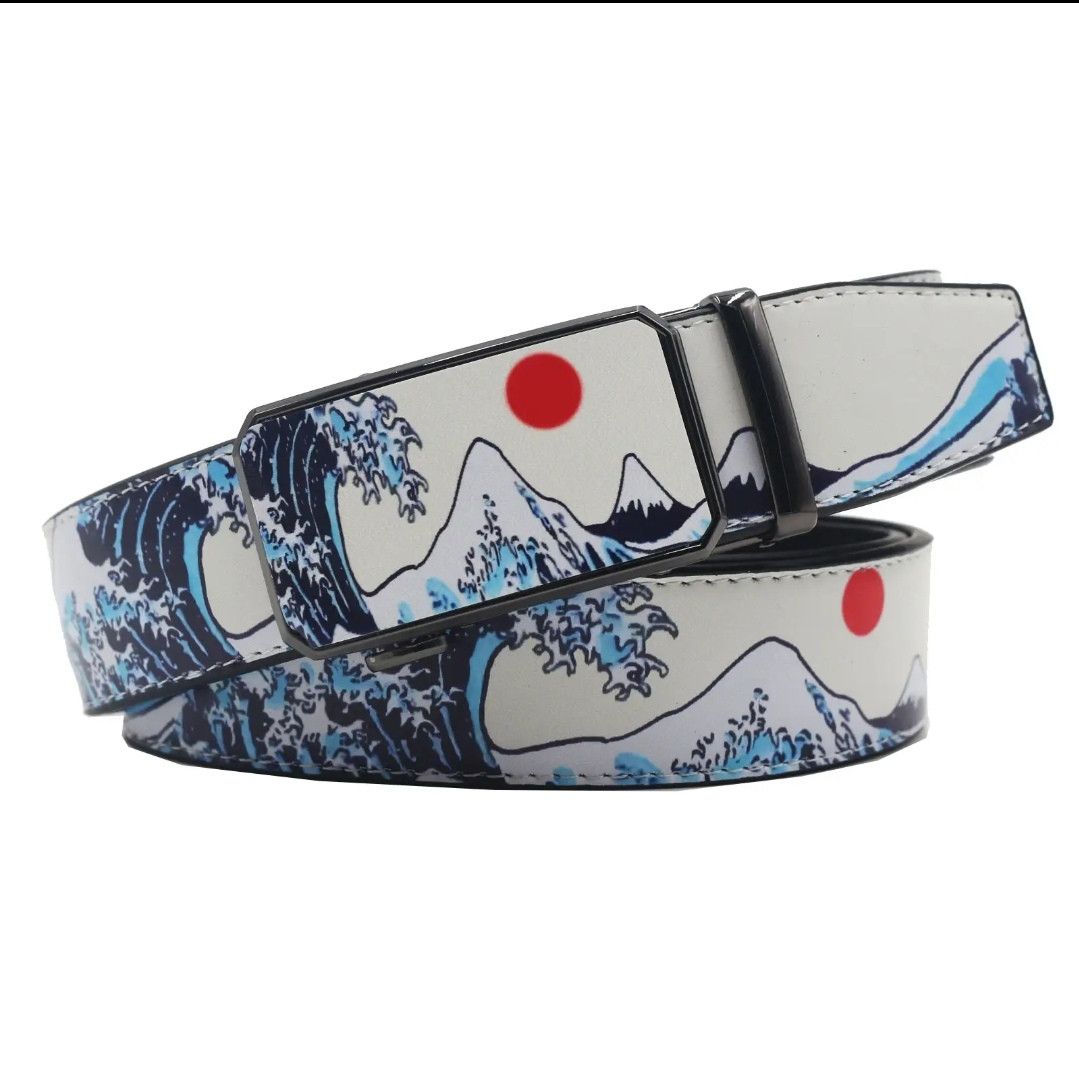 Japanese Brand Sea Sun Print Belt Size ONE SIZE - 1 Thumbnail