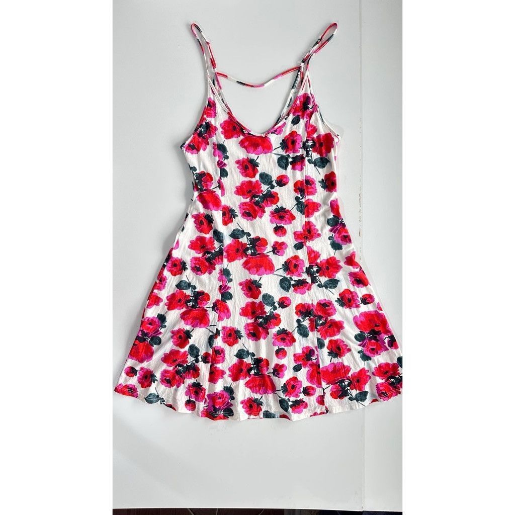 Billabong Billabong Floral Mini Fit Flare Dress Spaghetti Strap Large Size L / US 10 / IT 46 - 6 Thumbnail