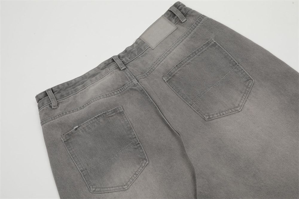 Japanese Brand × Jean Men's distressed wide-leg loose versize knee-ripped jeans Size US 32 / EU 48 - 6 Thumbnail
