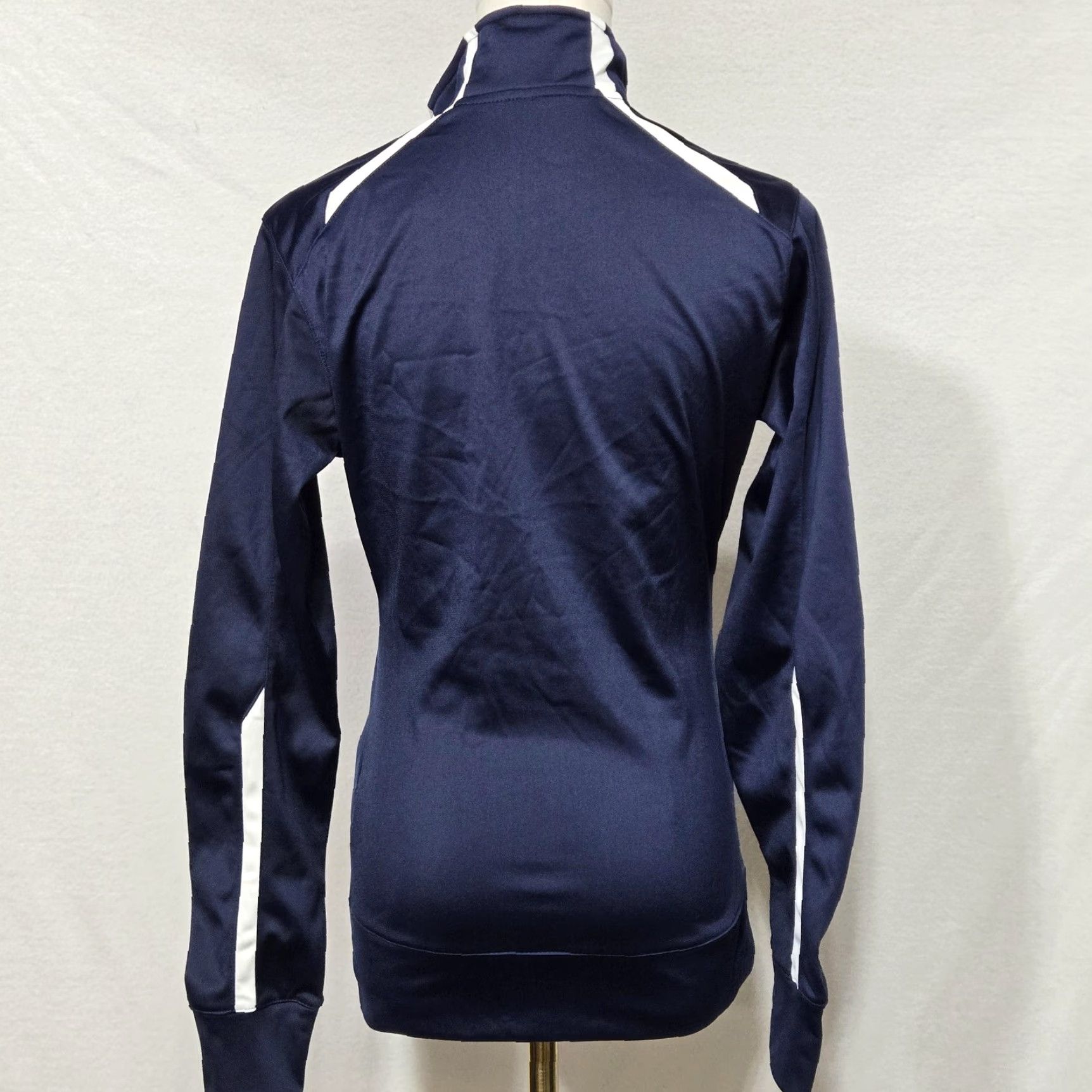 Nike Nike Jacket Womens XS Navy Track Training Full Zip Swoosh White Stripe 598585 Size XS / US 0-2 / IT 36-38 - 4 Thumbnail